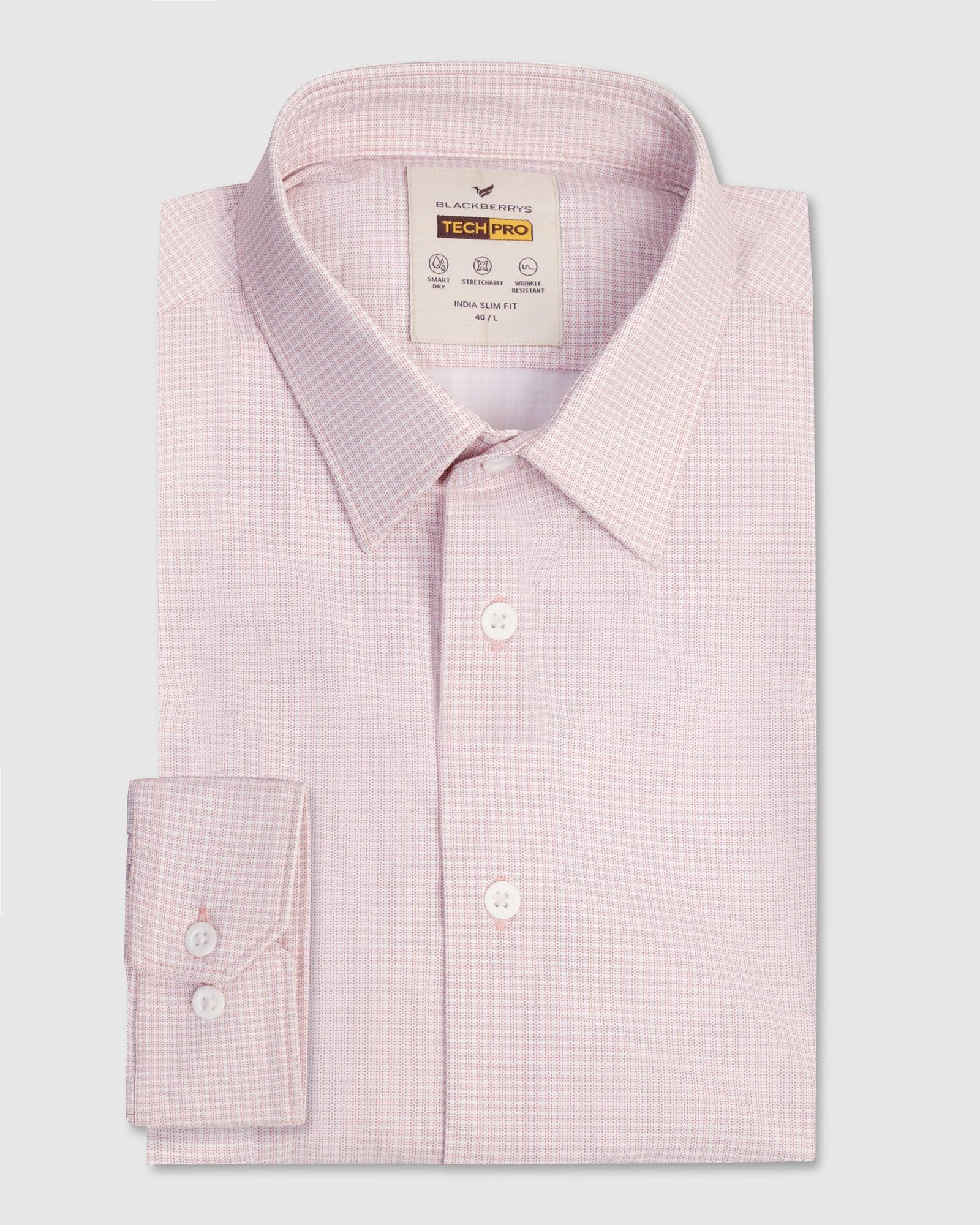 TechPro Formal Orange Printed Shirt - Ohio - Blackberrys