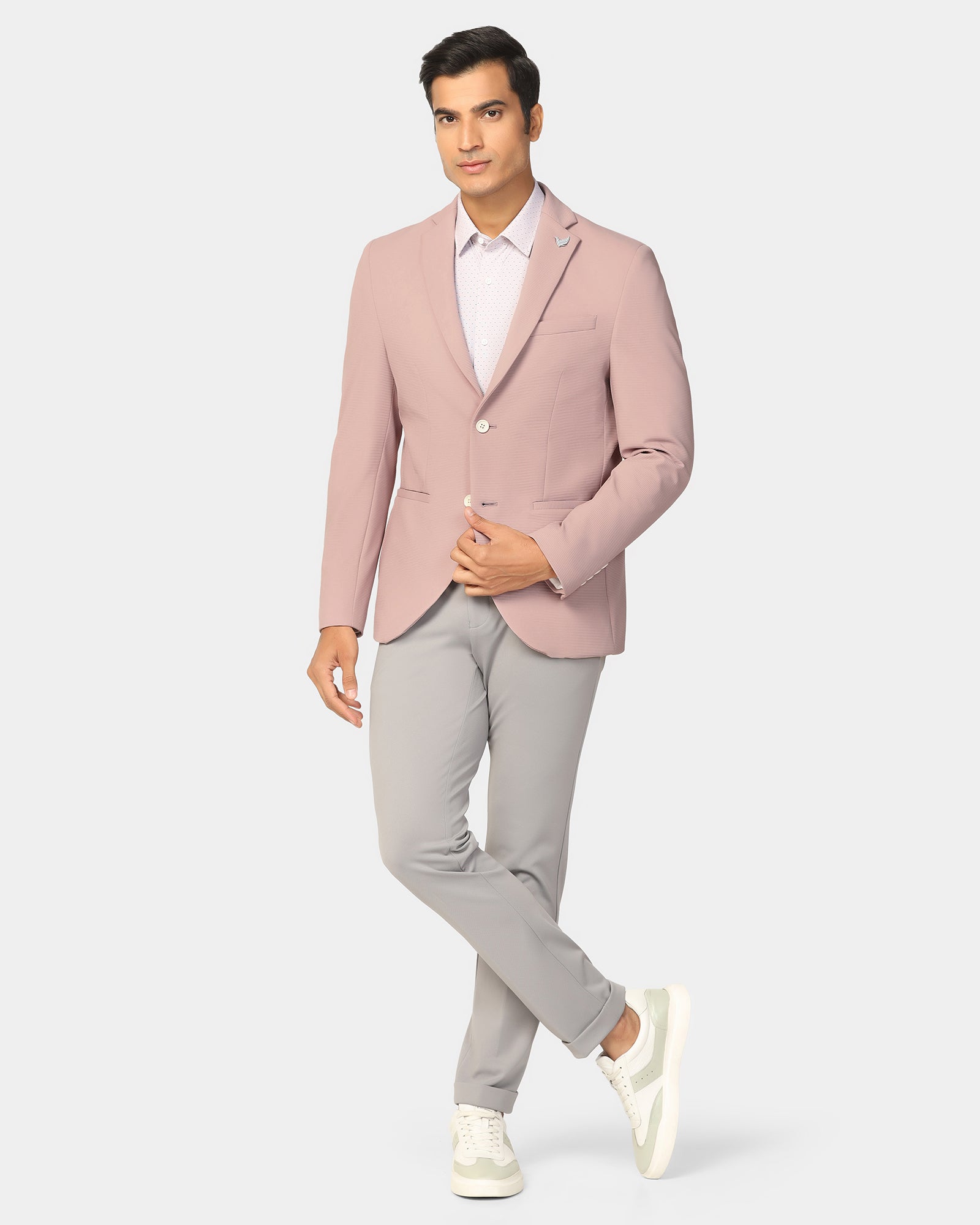 TechPro Formal Peach Stripe Blazer - Kuma