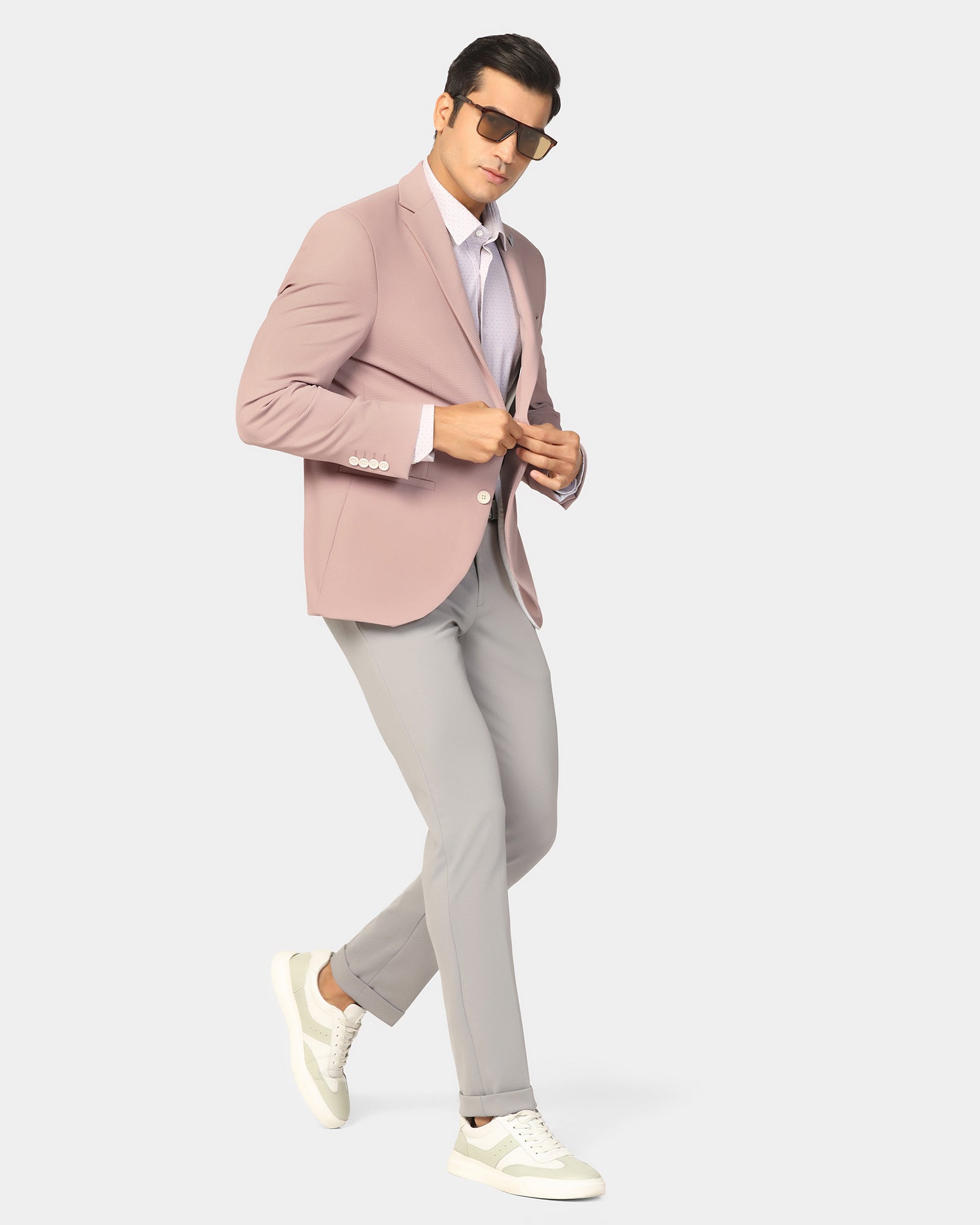 TechPro Formal Peach Stripe Blazer - Kuma
