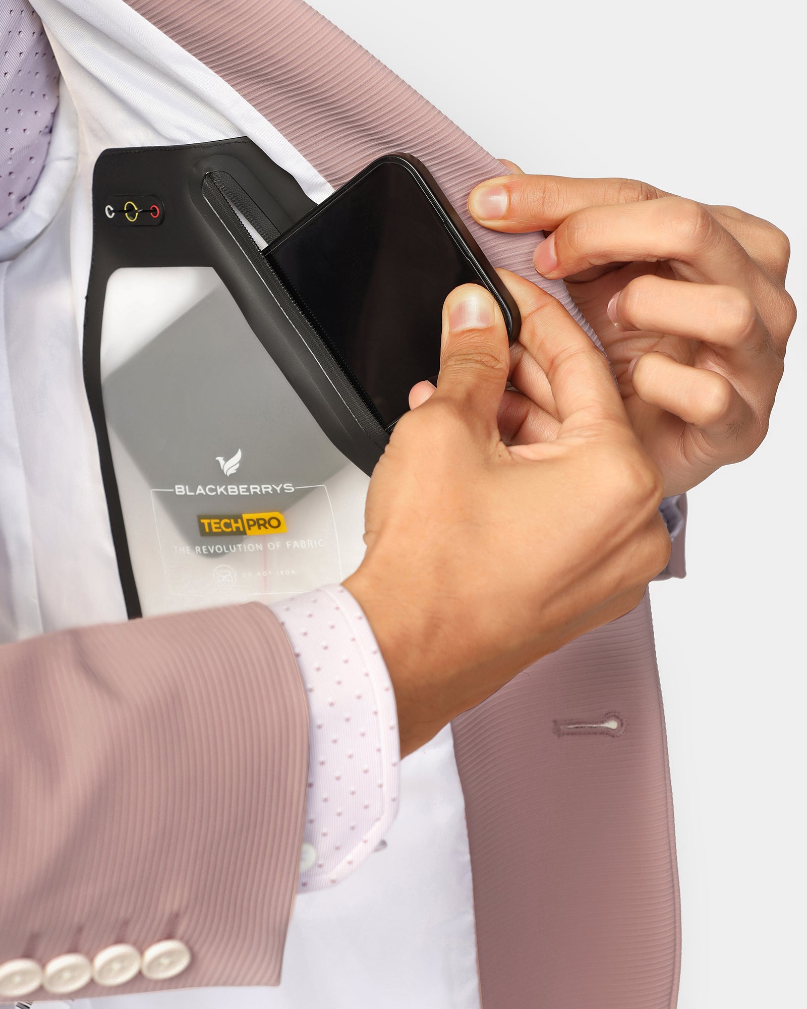 TechPro Formal Peach Stripe Blazer - Kuma