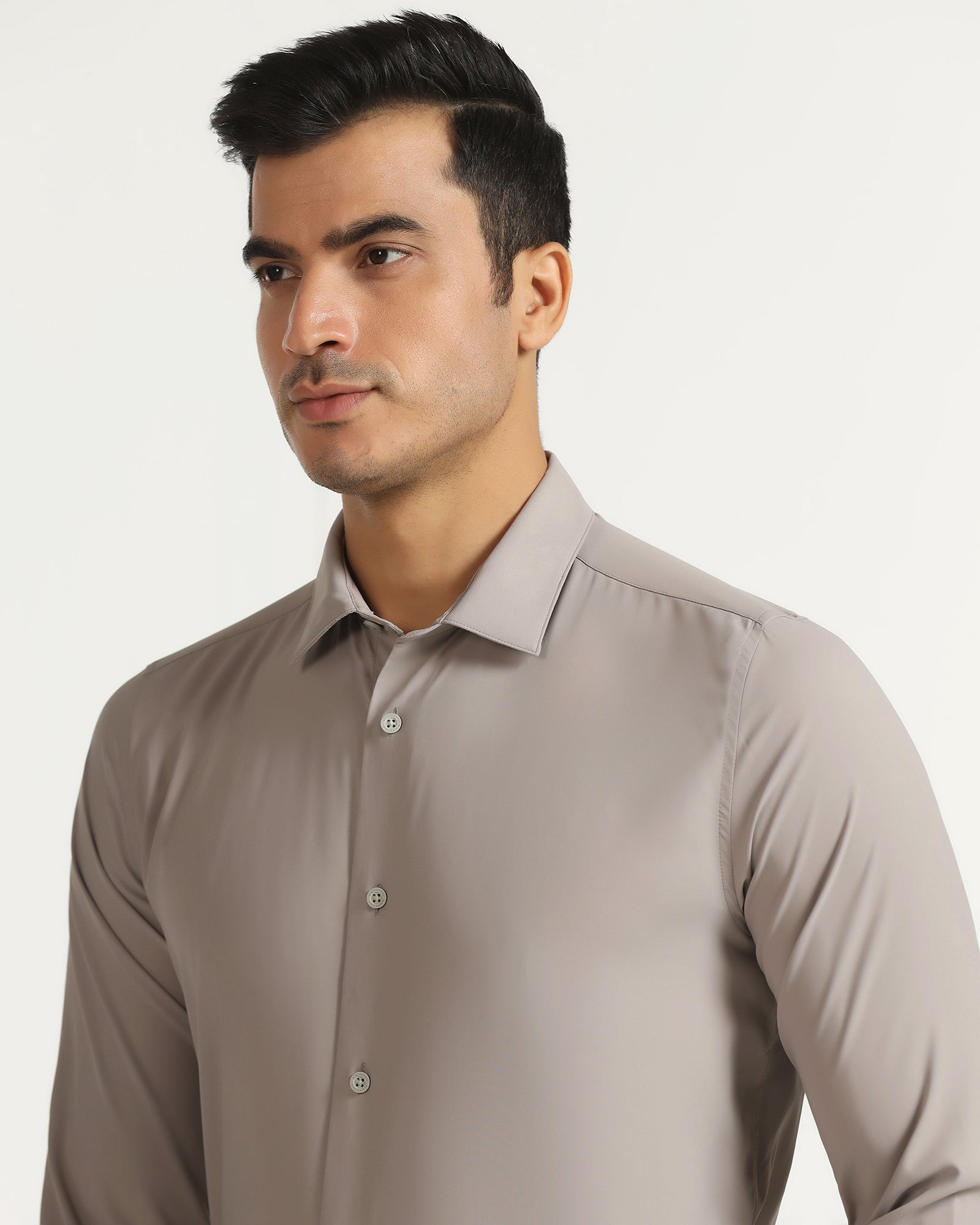 TechPro Formal Tan Solid Shirt - Greece