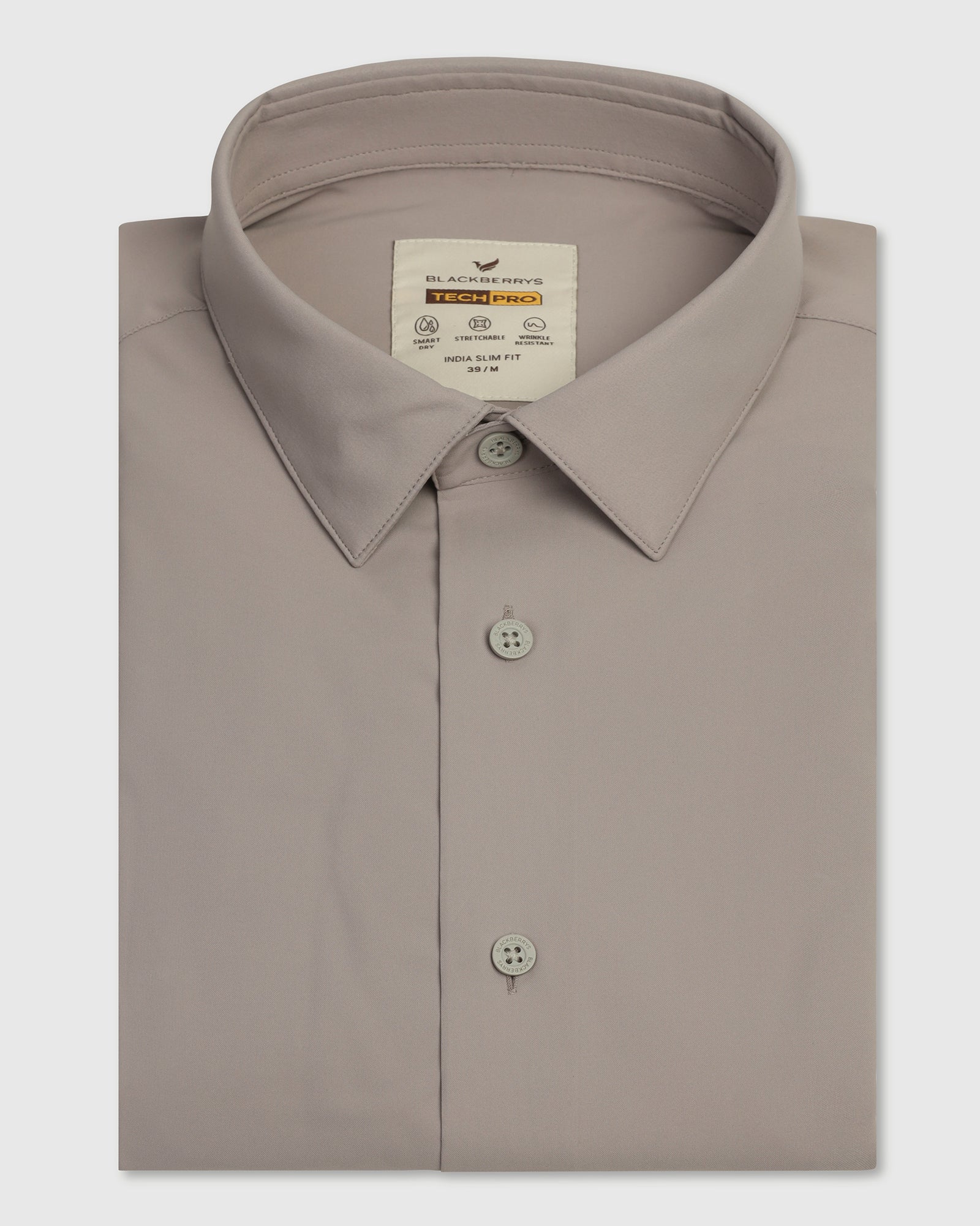 TechPro Formal Tan Solid Shirt - Greece