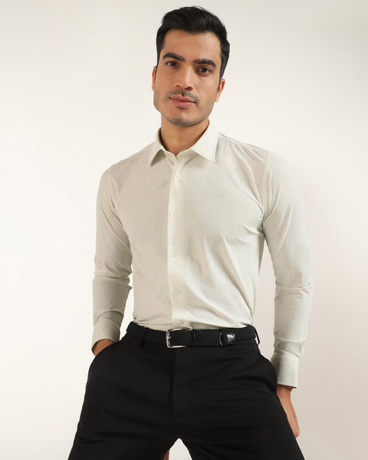 TechPro Formal White Printed Shirt - Kyler