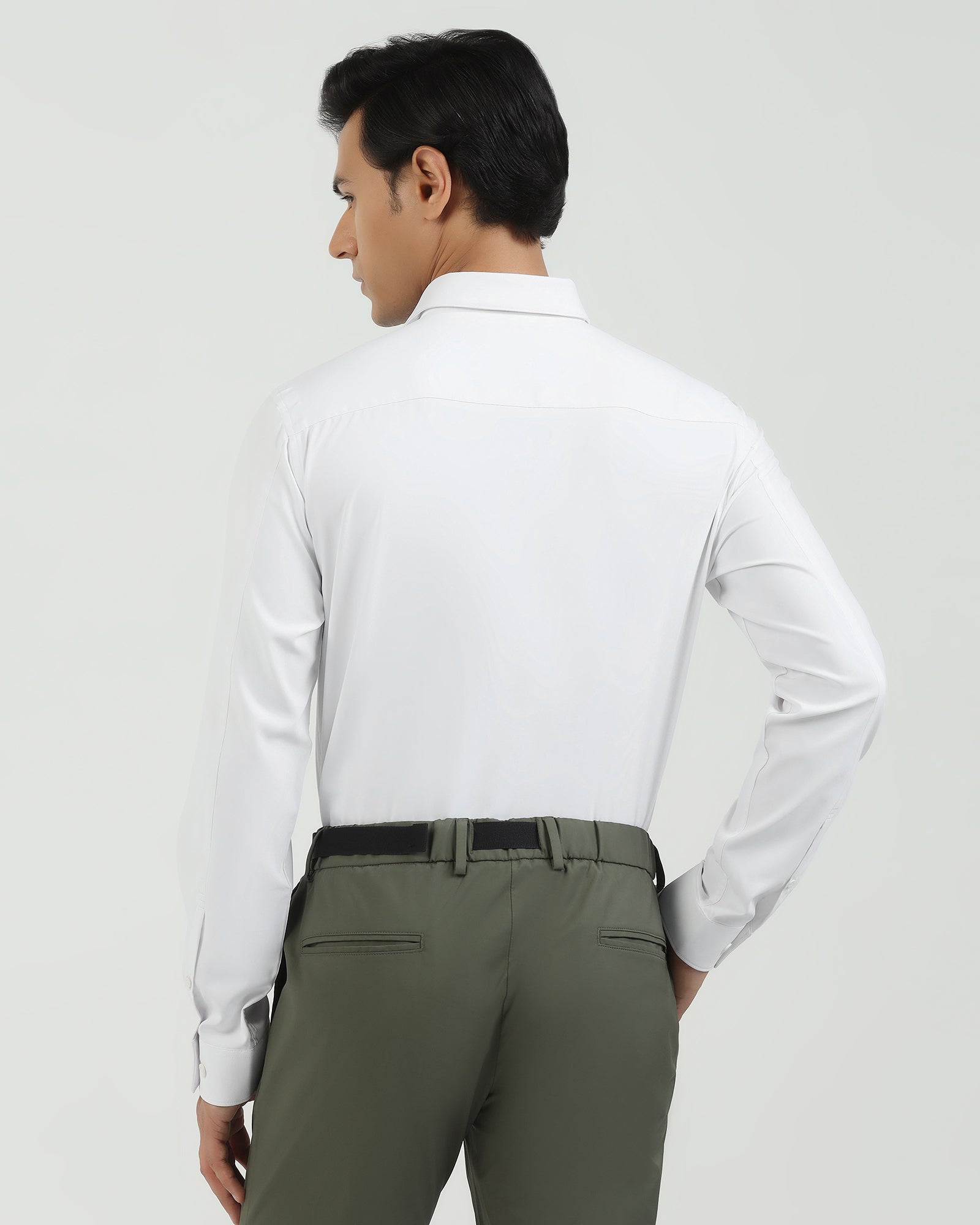TechPro Formal White Solid Shirt - Greece