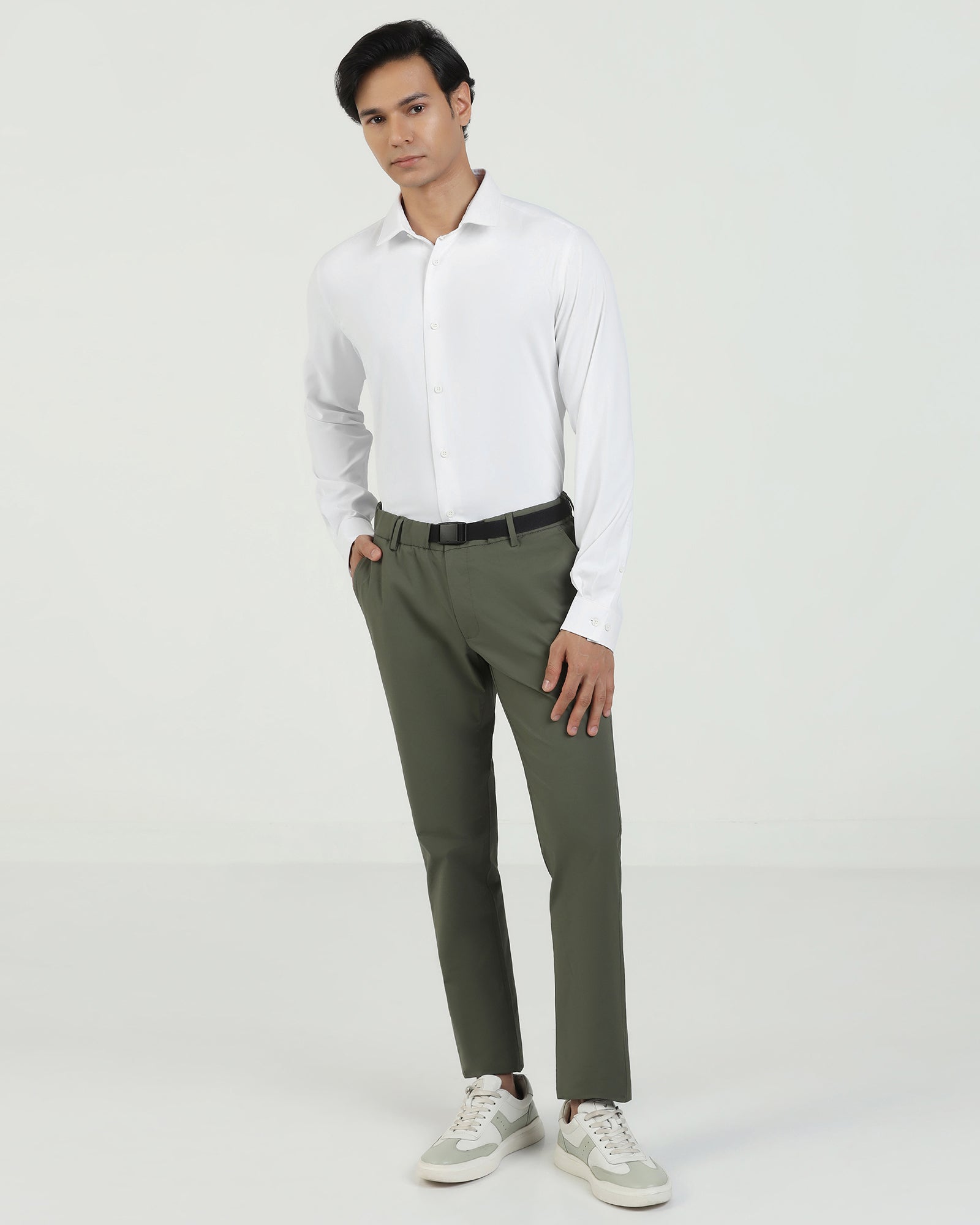 TechPro Formal White Solid Shirt - Greece