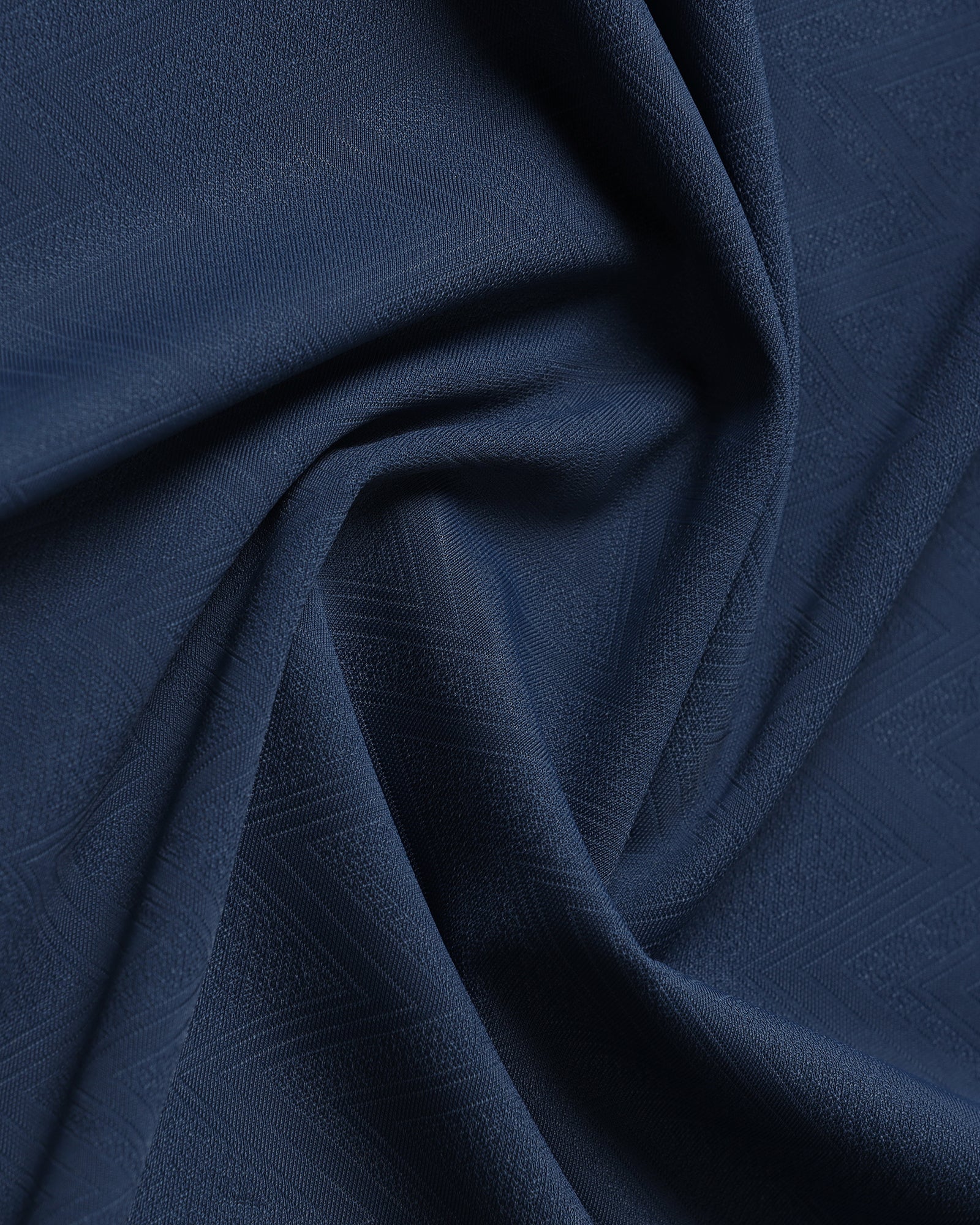 TechPro Polo Blue Textured T-Shirt - Molar