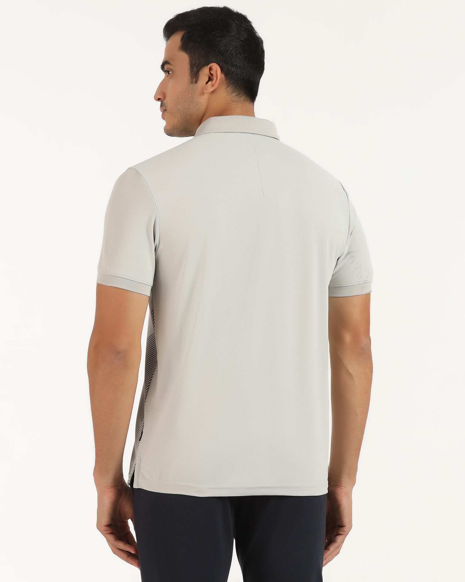 TechPro Polo Grey Printed T-Shirt - Walk