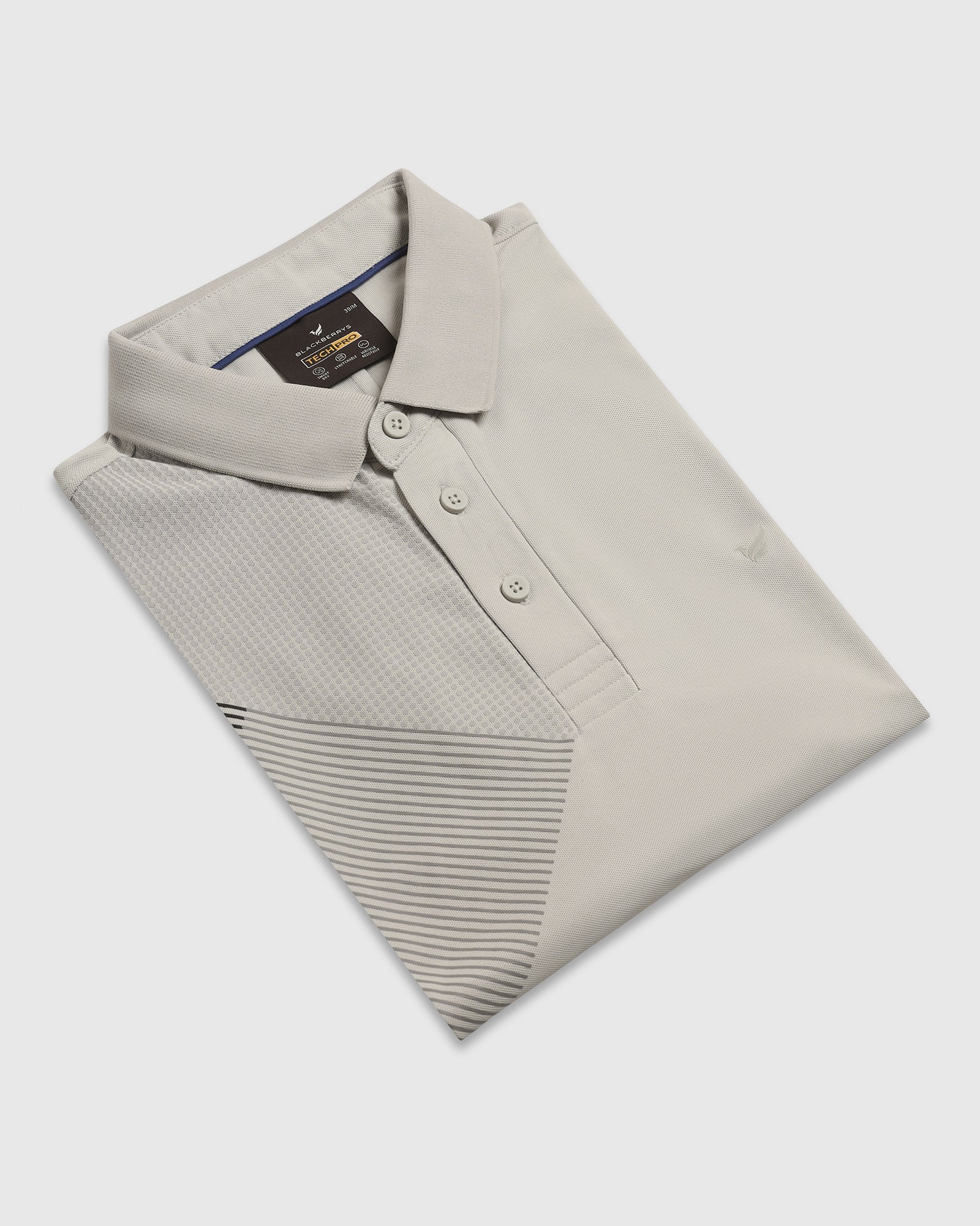 TechPro Polo Grey Printed T-Shirt - Walk