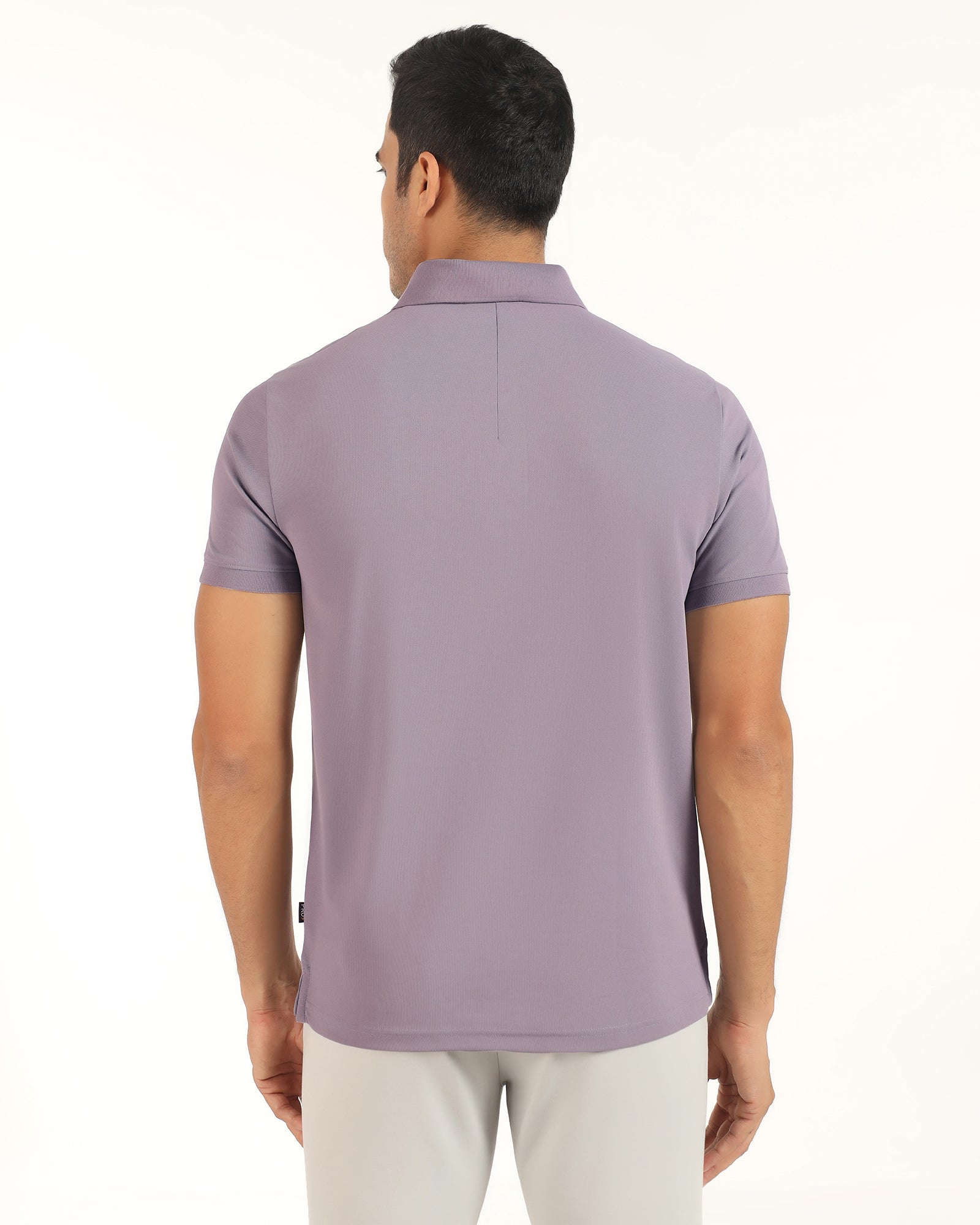 TechPro Polo Light Purple Printed T-Shirt - Slash
