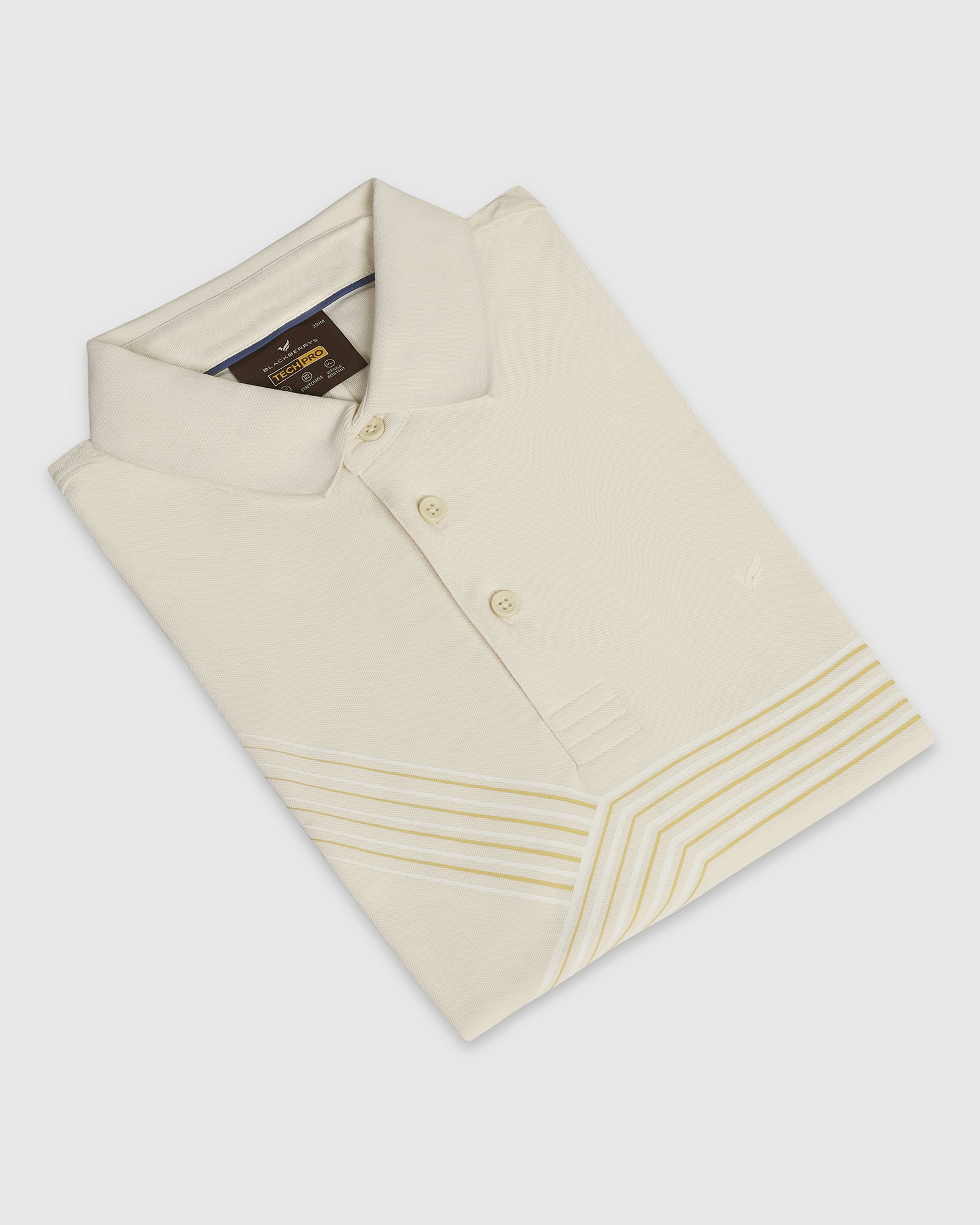 TechPro Polo Powder Yellow Printed T-Shirt - Matrix