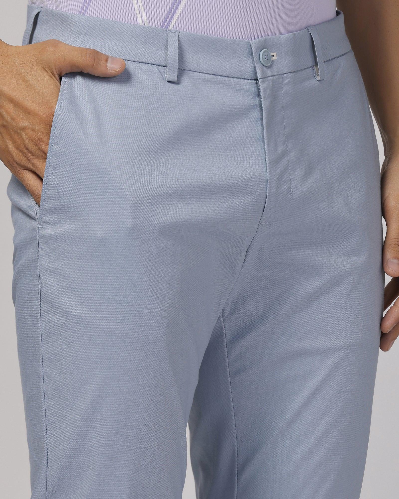 TechPro Slim Comfort B-95 Casual Blue Grey Solid Khaki - Andros - Blackberrys