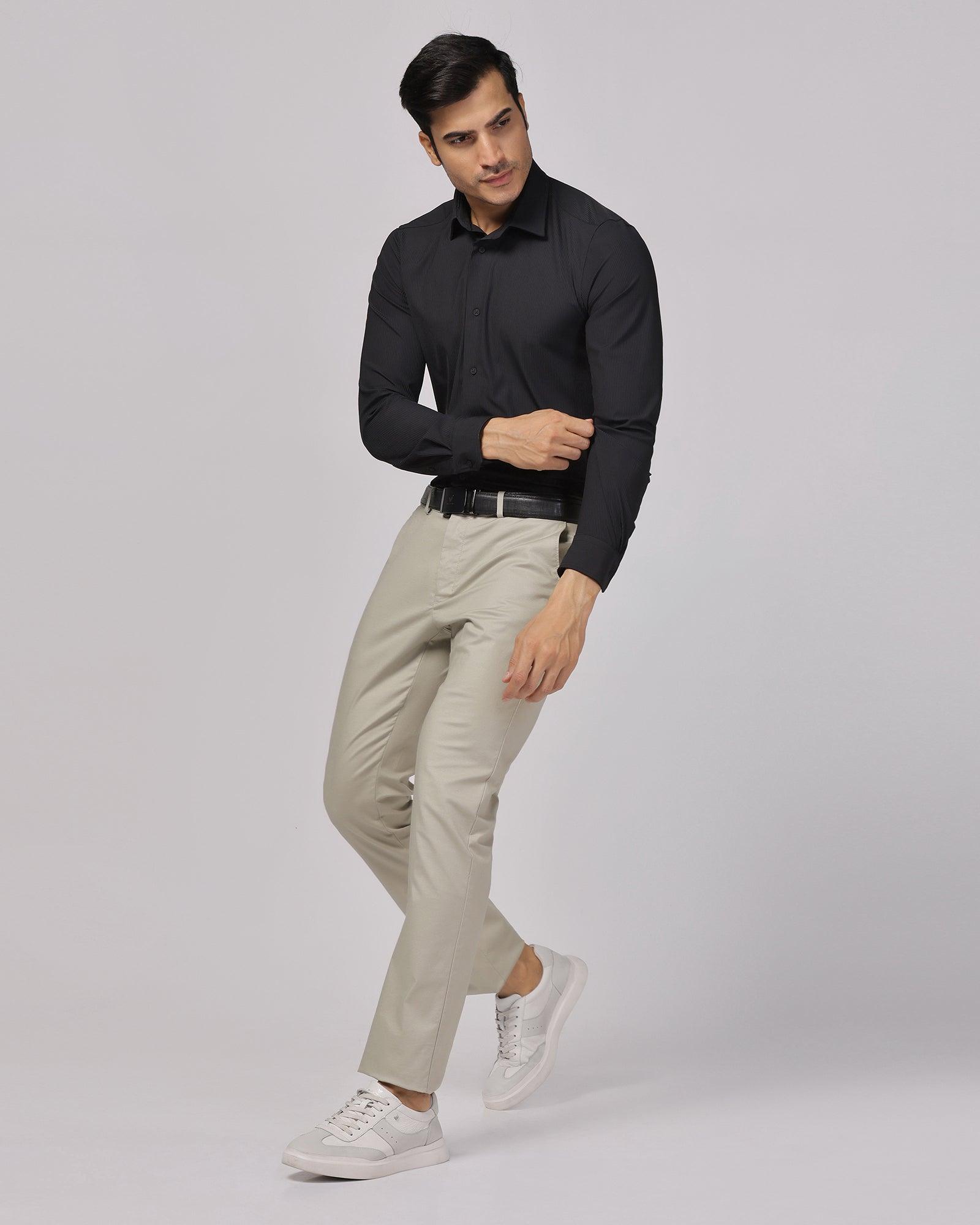 TechPro Slim Comfort B-95 Casual Light Olive Solid Khaki - Andros - Blackberrys