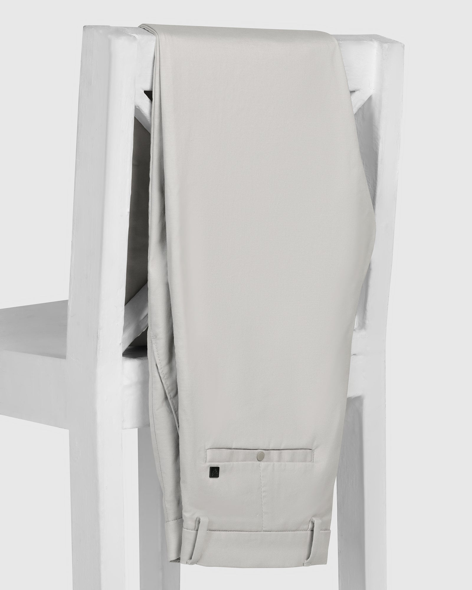 TechPro Slim Comfort B-95 Casual Stone Beige Solid Khakis - Androit