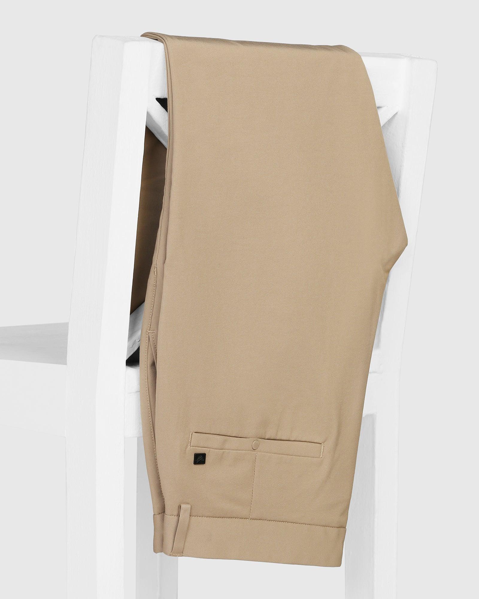 TechPro Slim Fit B-91 Casual Khaki Solid Khaki - Borros - Blackberrys