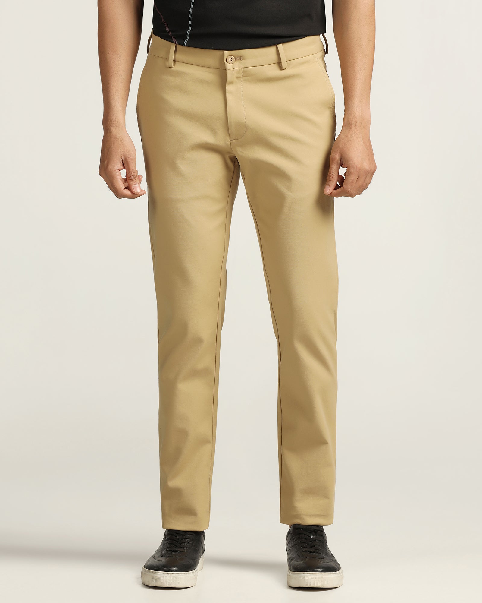 TechPro Slim Fit B-91 Casual Khaki Solid Khakis - Sandy