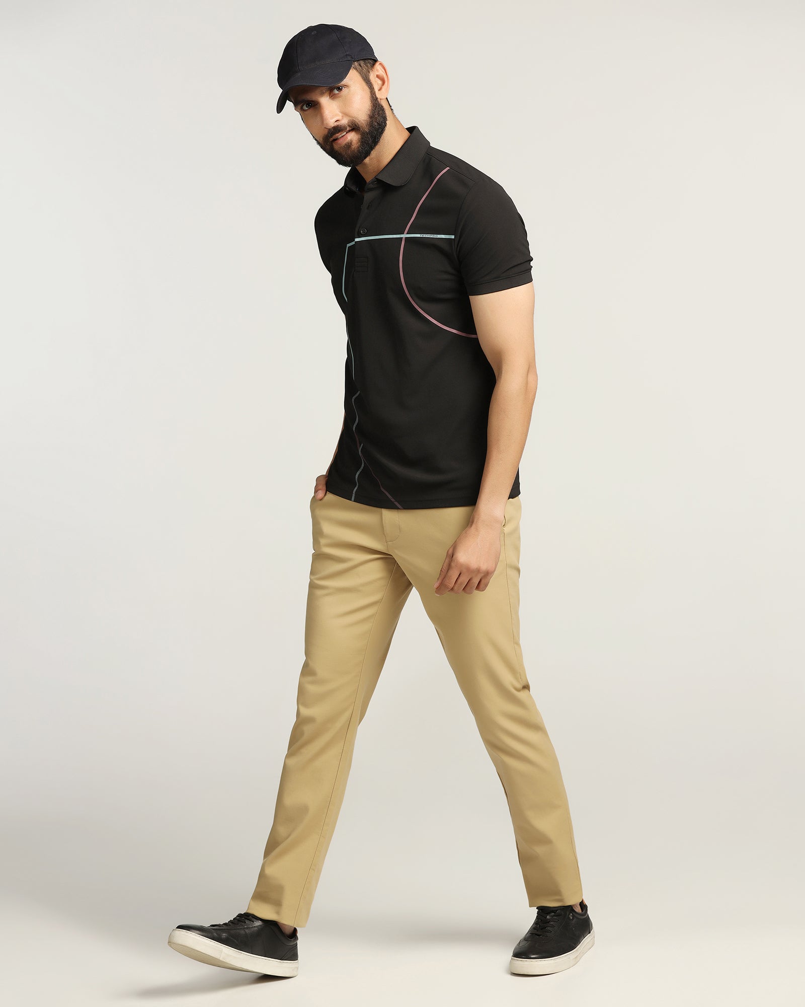 TechPro Slim Fit B-91 Casual Khaki Solid Khakis - Sandy