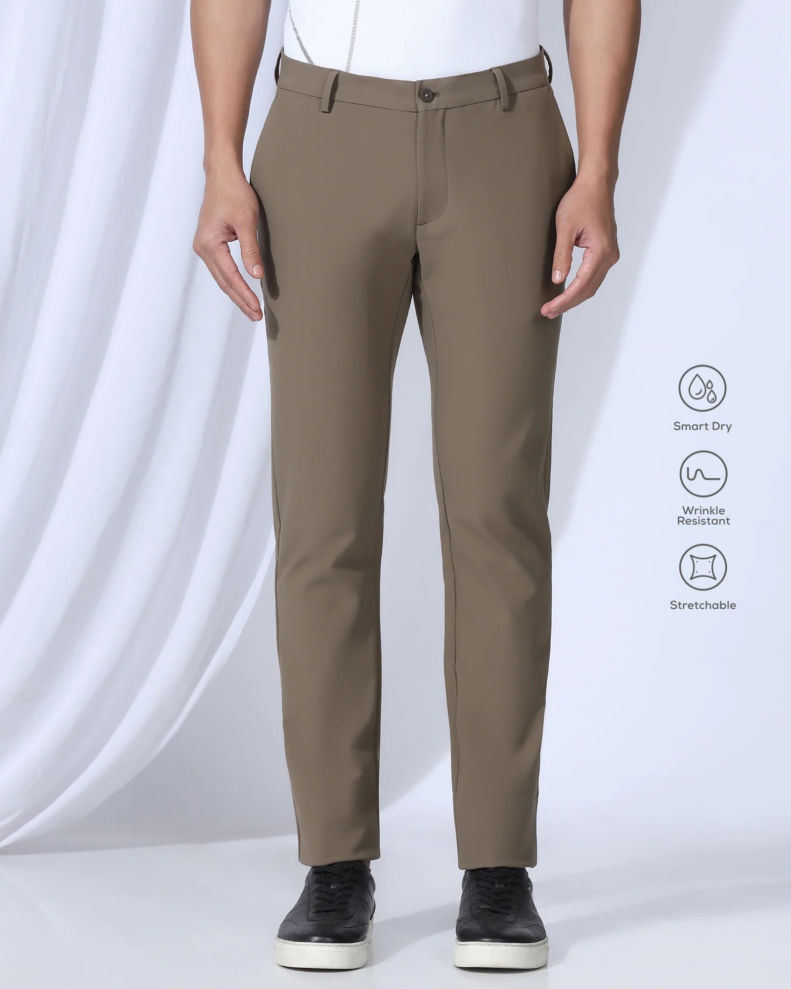TechPro Slim Fit B-91 Casual Mouse Solid Khakis - Gary