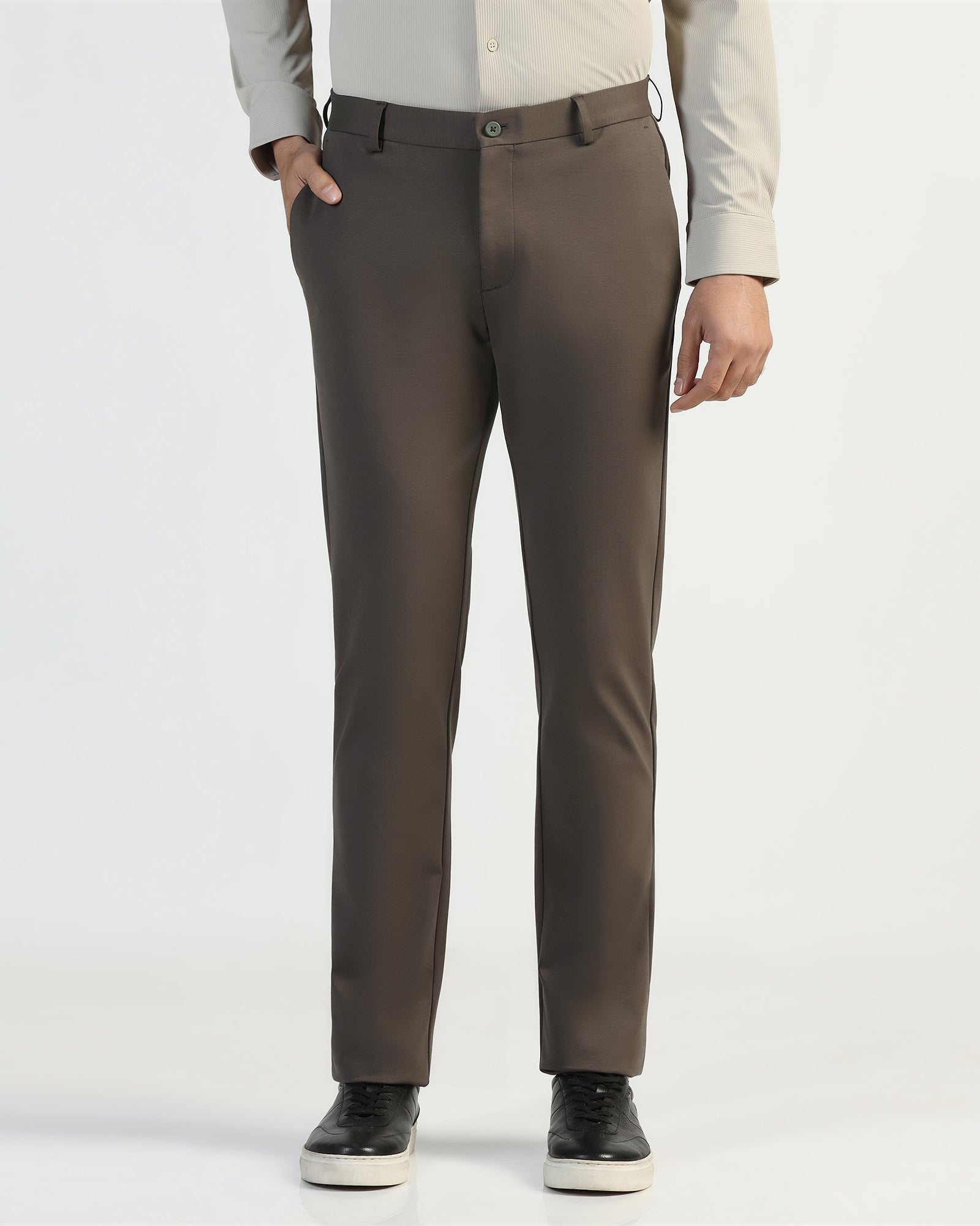 TechPro Slim Fit B-91 Casual Mouse Solid Khakis - Ziea