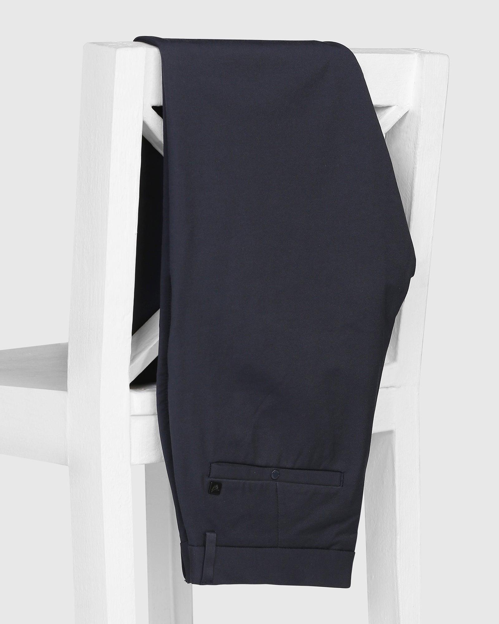 TechPro Slim Fit B-91 Casual Navy Solid Khaki - Borros - Blackberrys