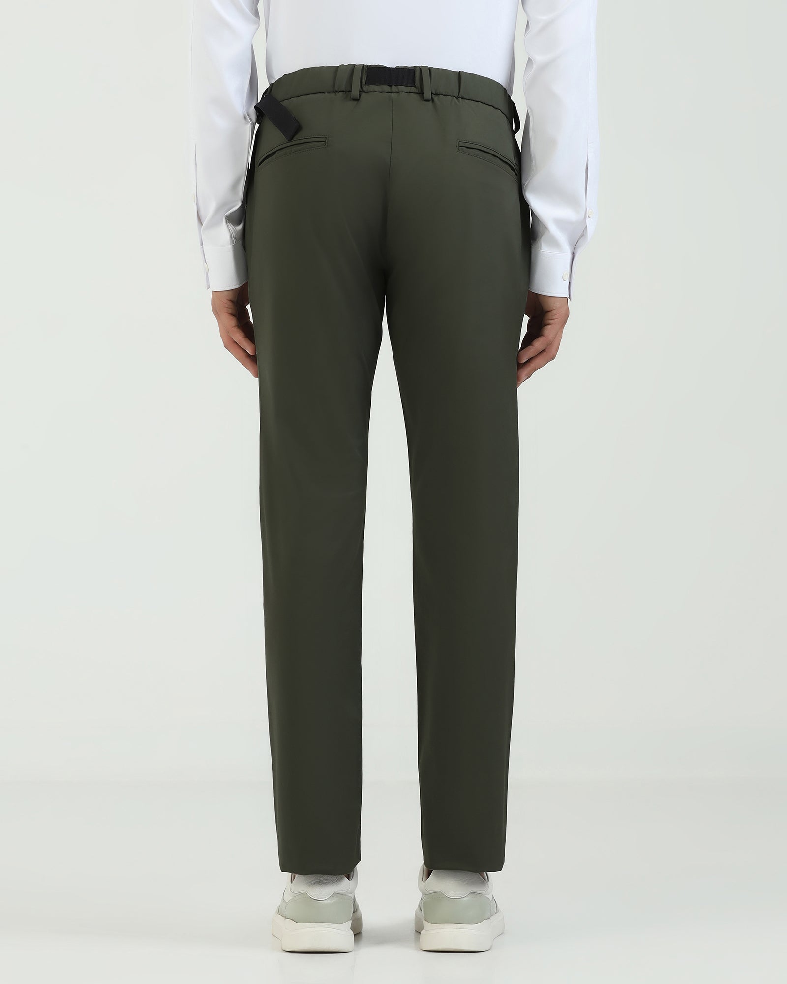 TechPro Slim Fit B-91 Casual Olive Solid Khakis - Kyle