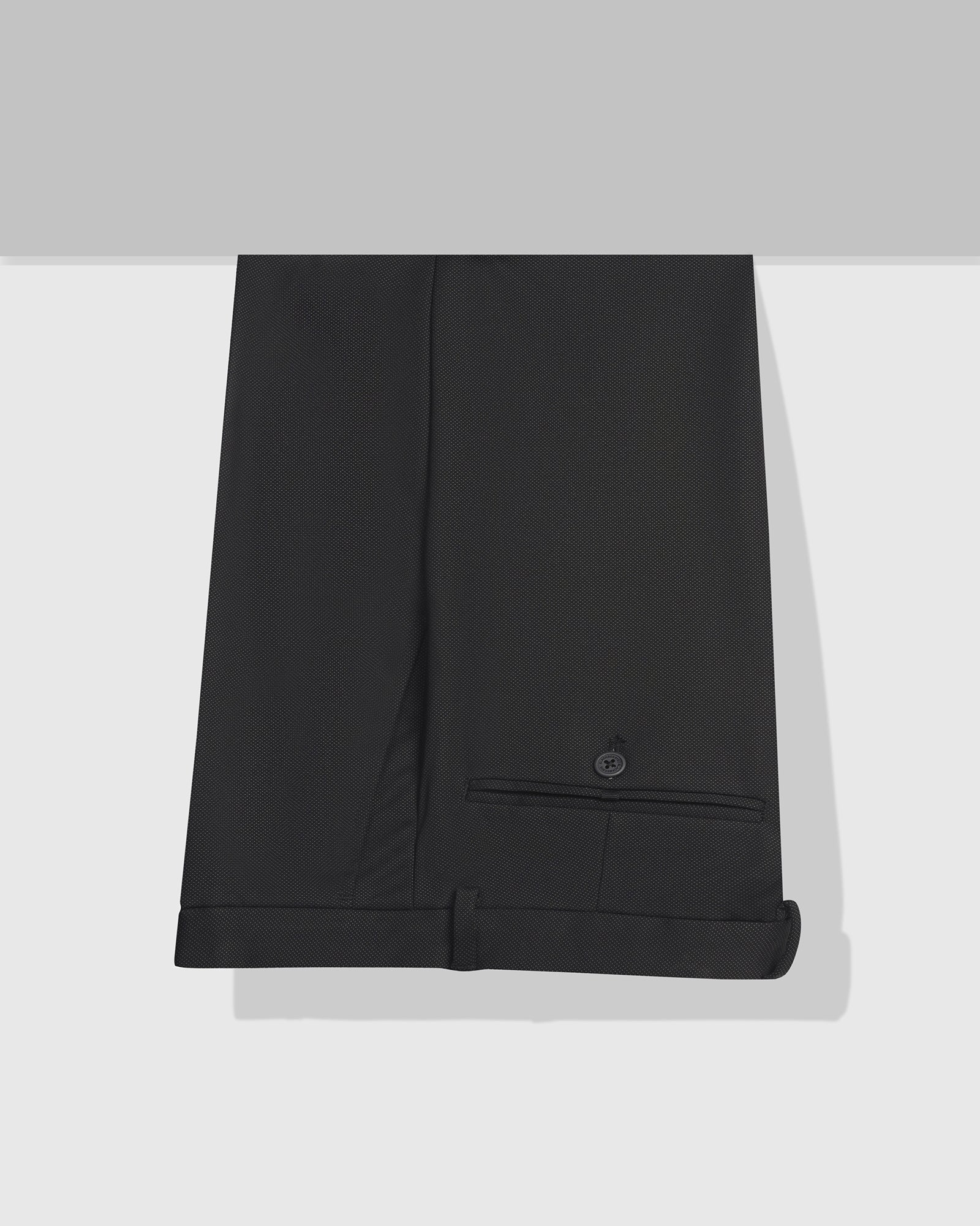 TechPro Slim Fit B-91 Formal Charcoal Textured Trouser - Meteor