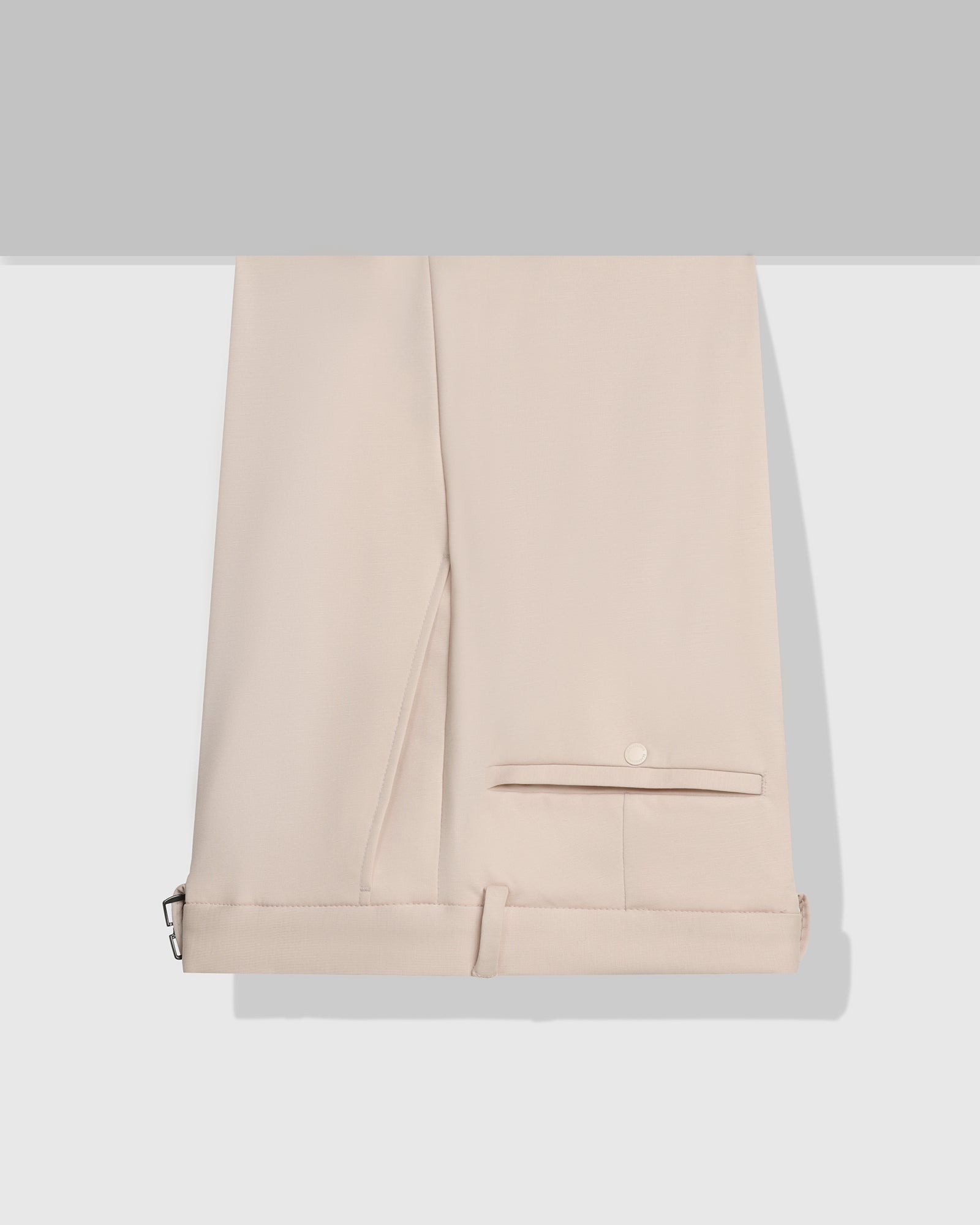 TechPro Slim Fit B-91 Formal Cream Solid Trouser - Explorer