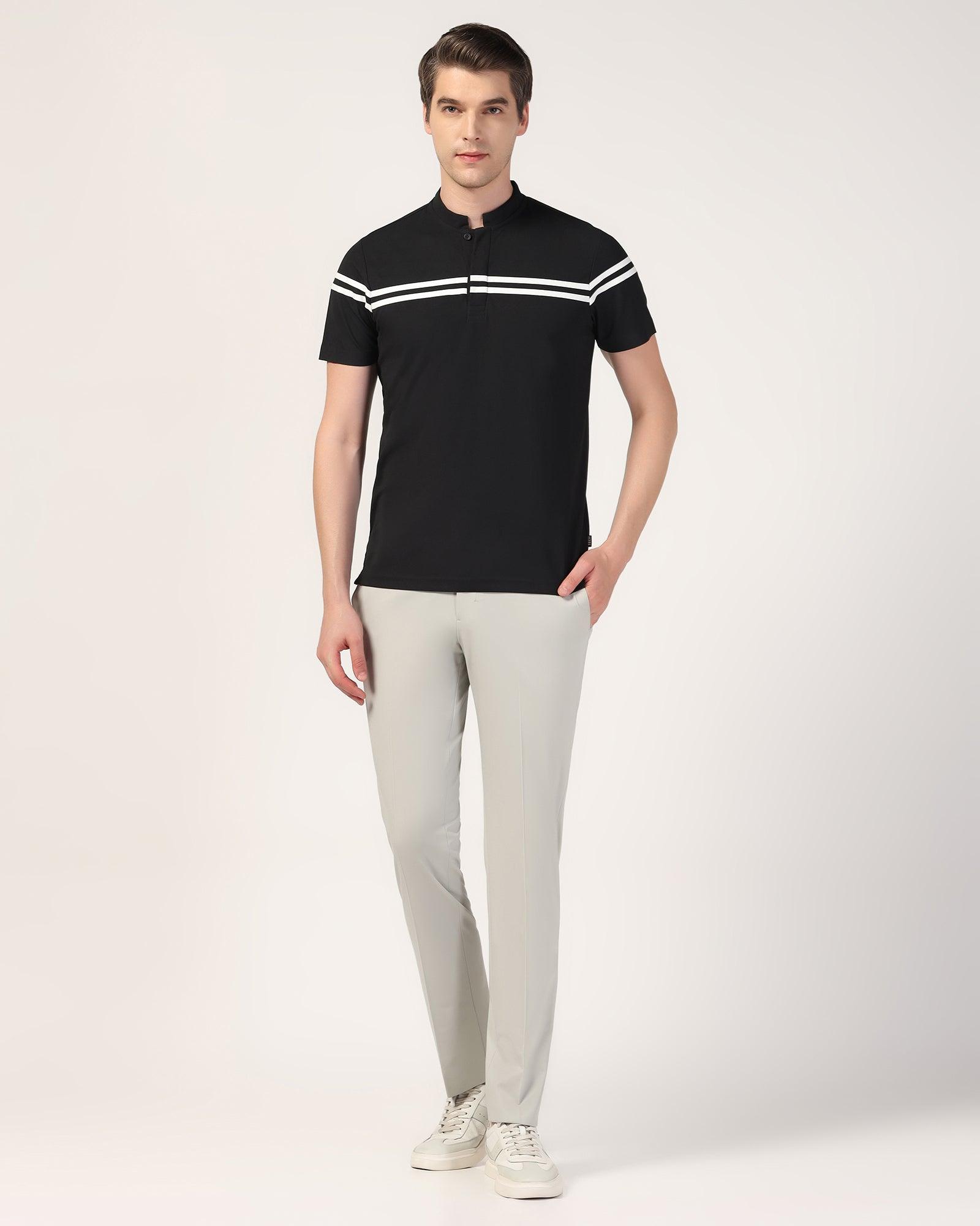 TechPro Slim Fit B-91 Formal Grey Solid Trouser - Wayfarer