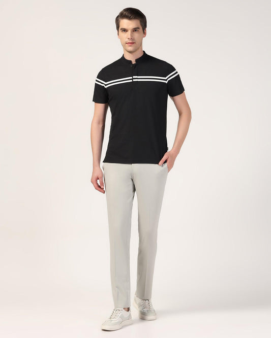 TechPro Slim Fit B-91 Formal Grey Solid Trouser - Wayfarer