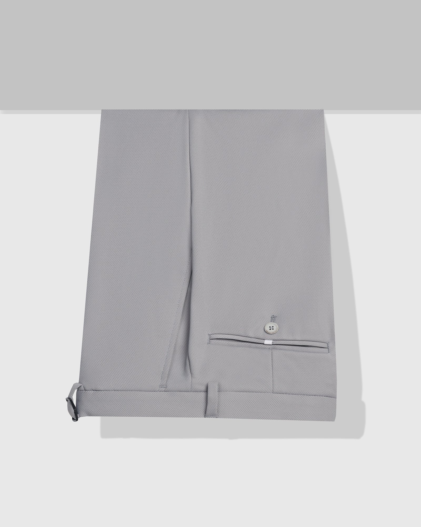 TechPro Slim Fit B-91 Formal Grey Textured Trouser - Meteor