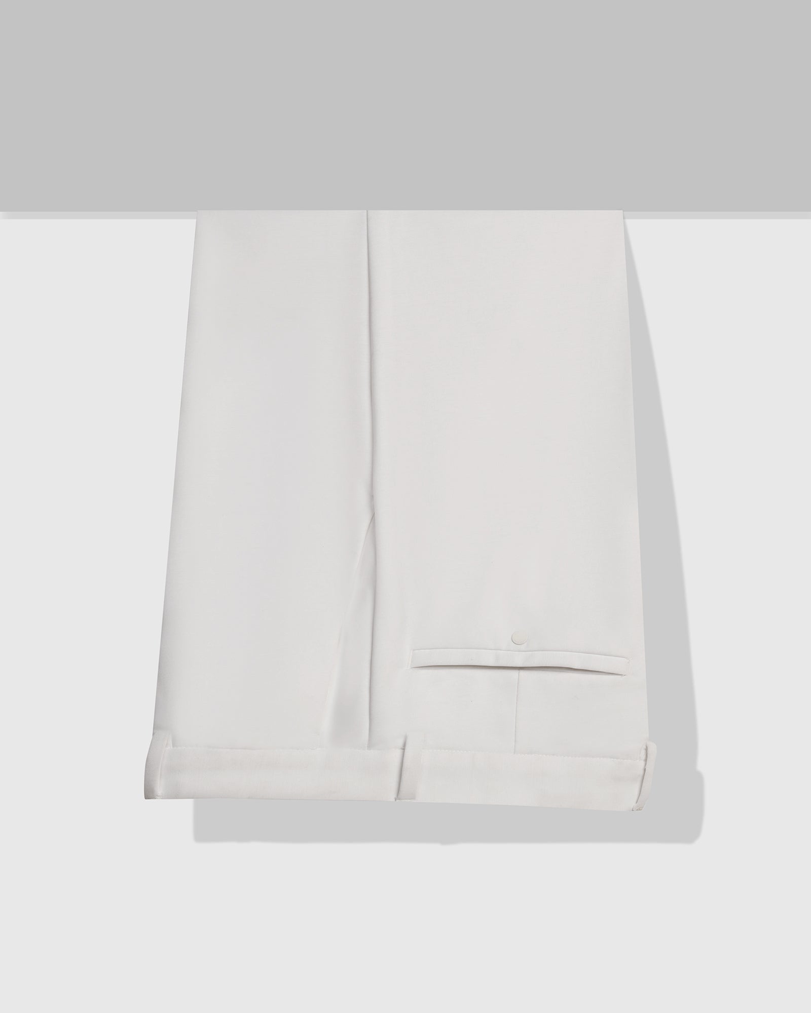 TechPro Slim Fit B-91 Formal White Solid Trouser - Explorer