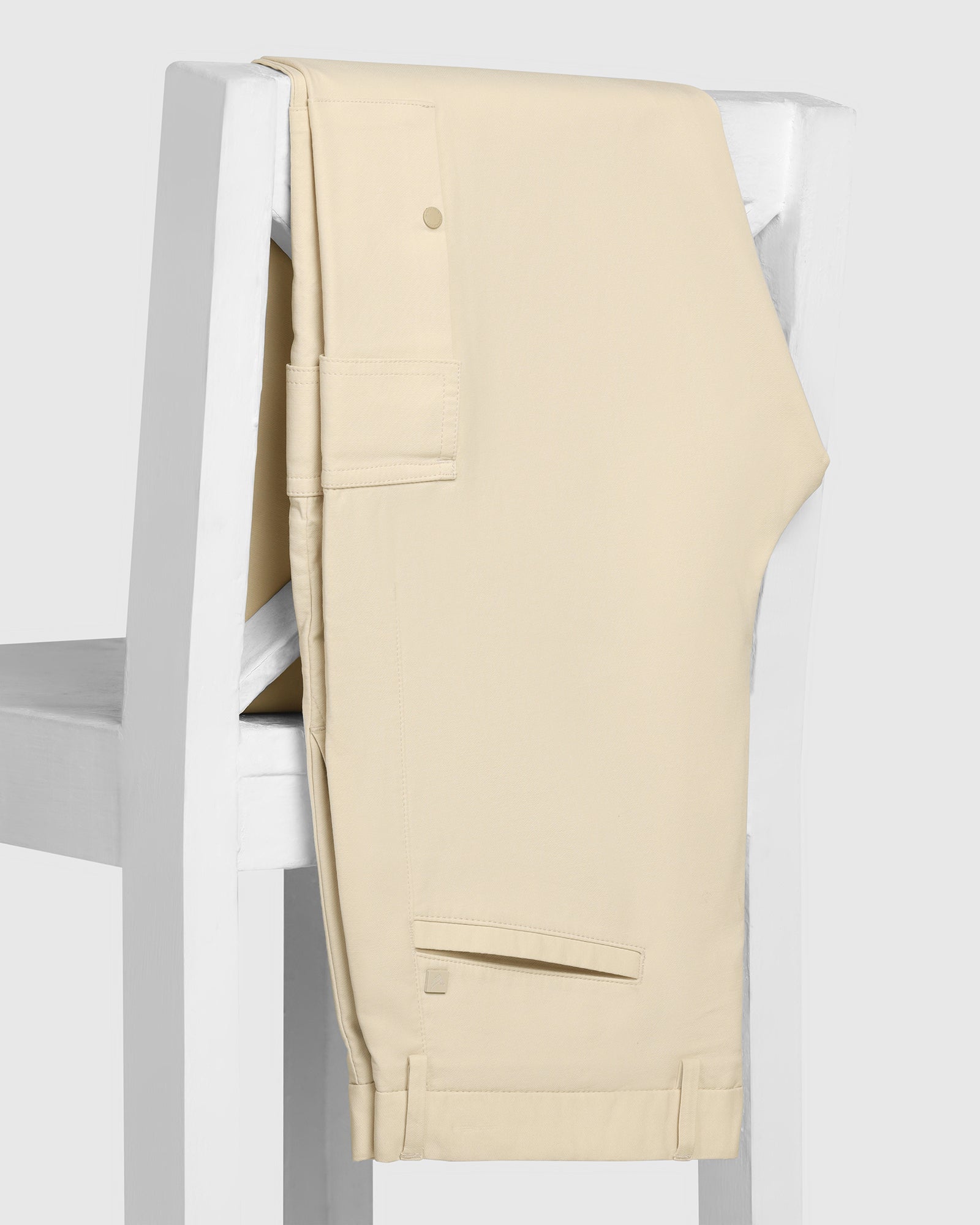 TechPro Sneaker Fit Casual Beige Solid Khakis - Andy