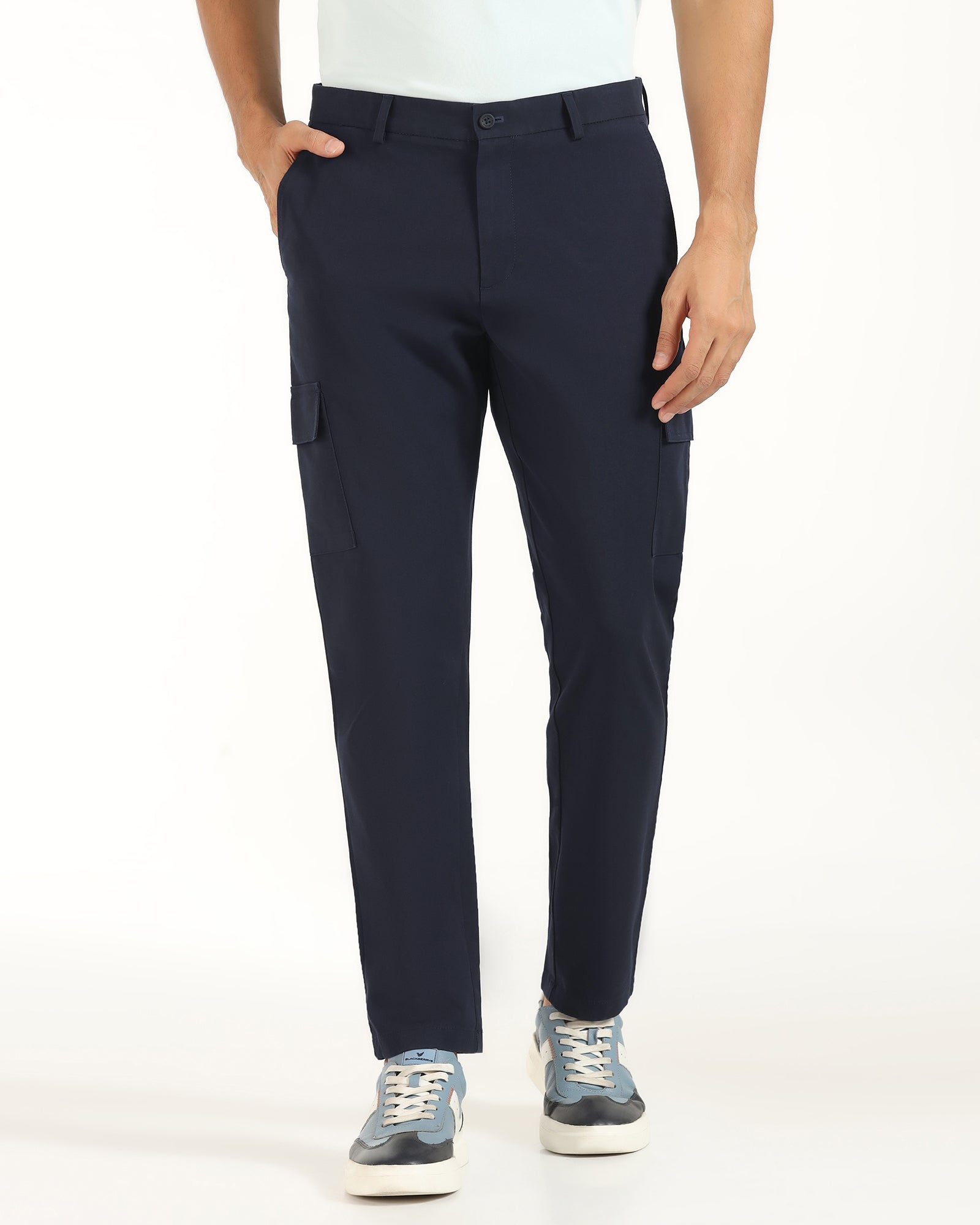 TechPro Sneaker Fit Casual Navy Solid Khakis - Andy