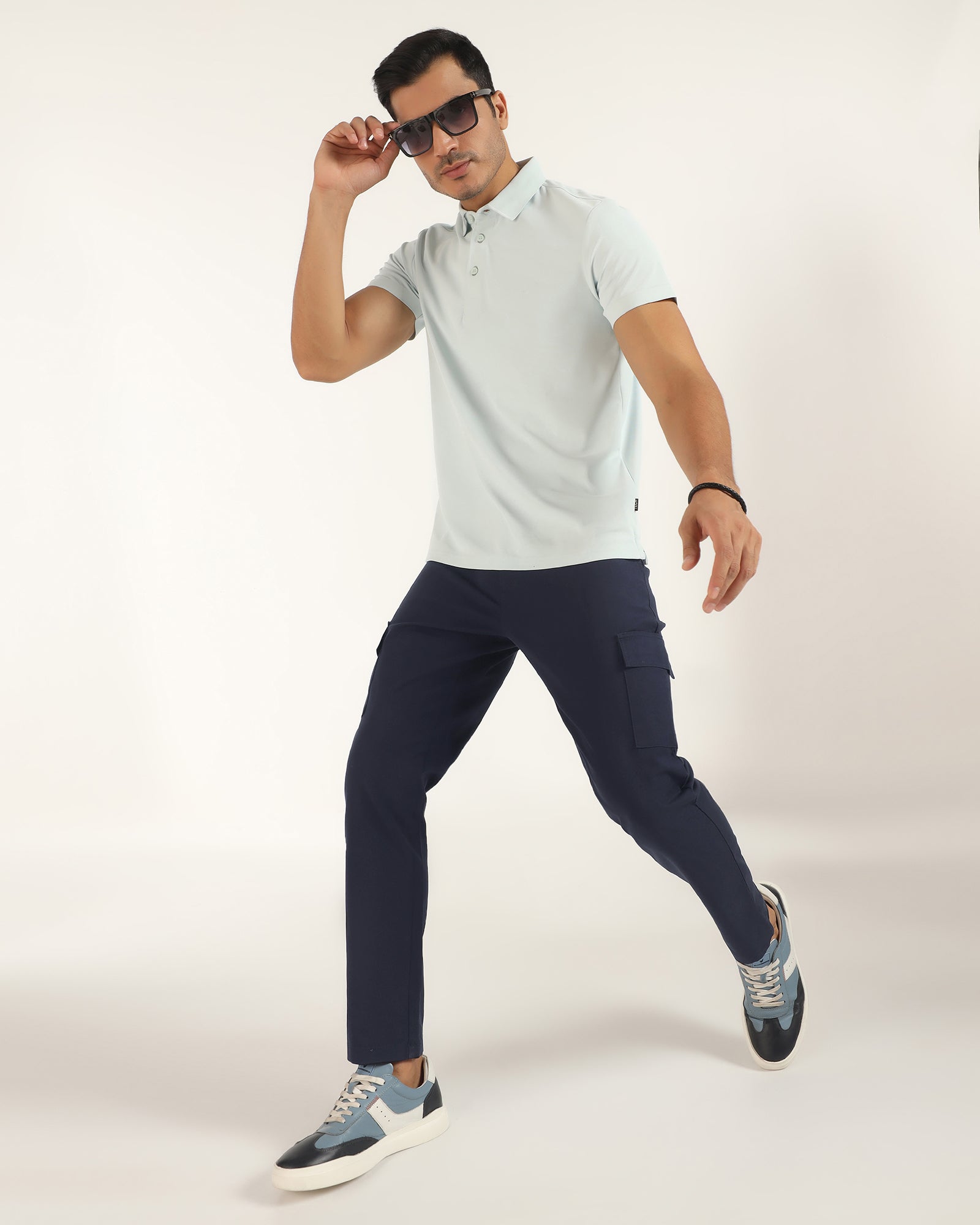 TechPro Sneaker Fit Casual Navy Solid Khakis - Andy