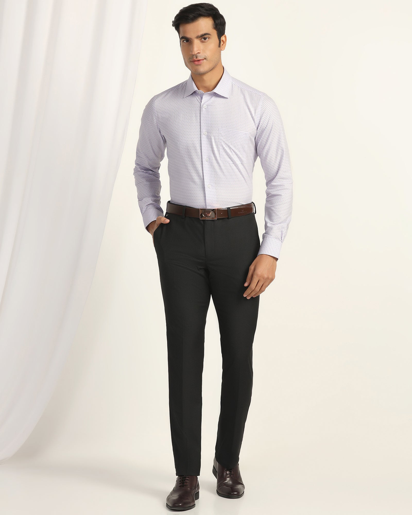 Temp Tech Formal Pink Printed Shirt - Vital