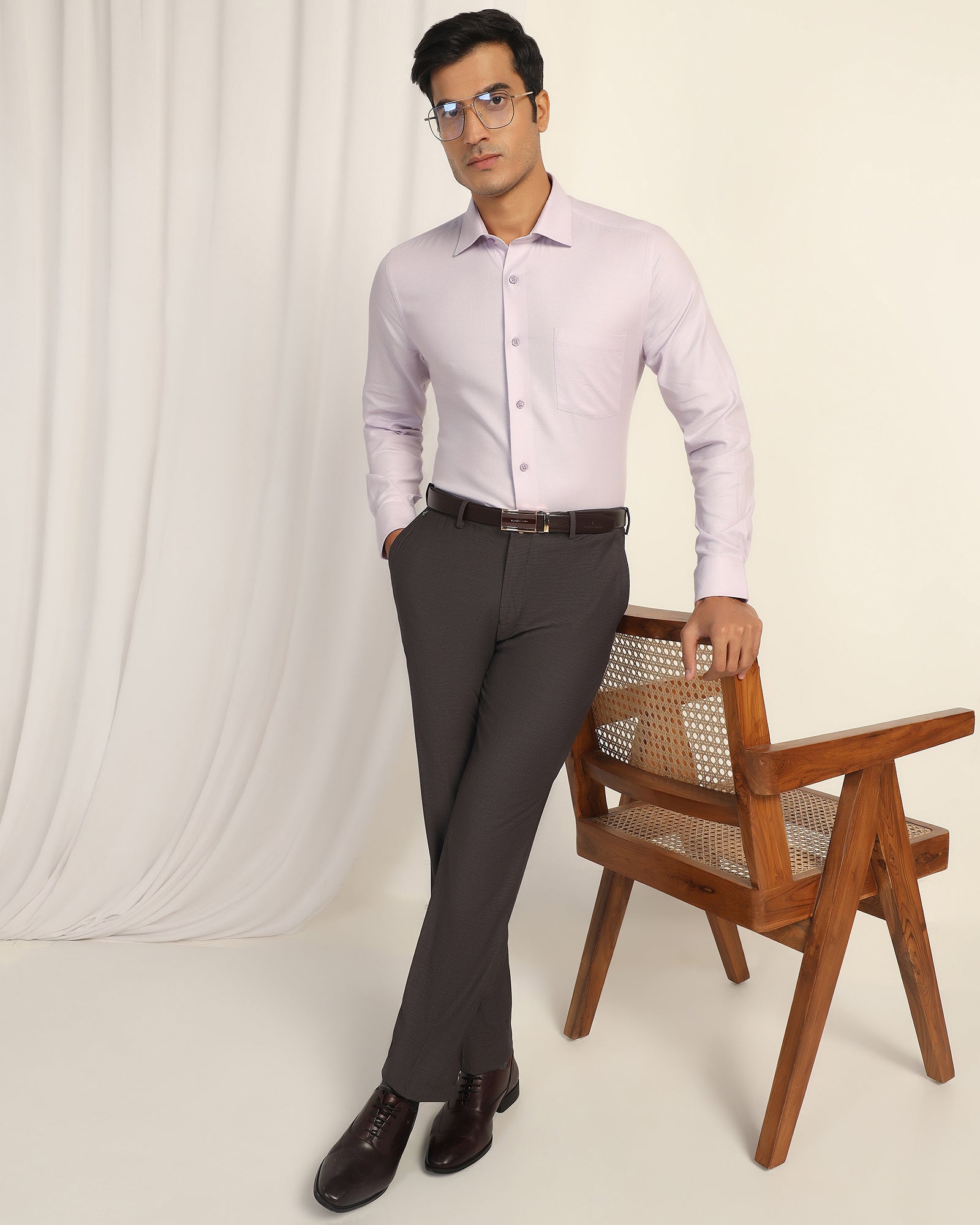Temp Tech Formal Purple Textured Shirt - Revolve