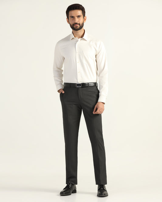 Temp Tech Slim Comfort B-95 Formal Black Textured Trouser - Iceberg