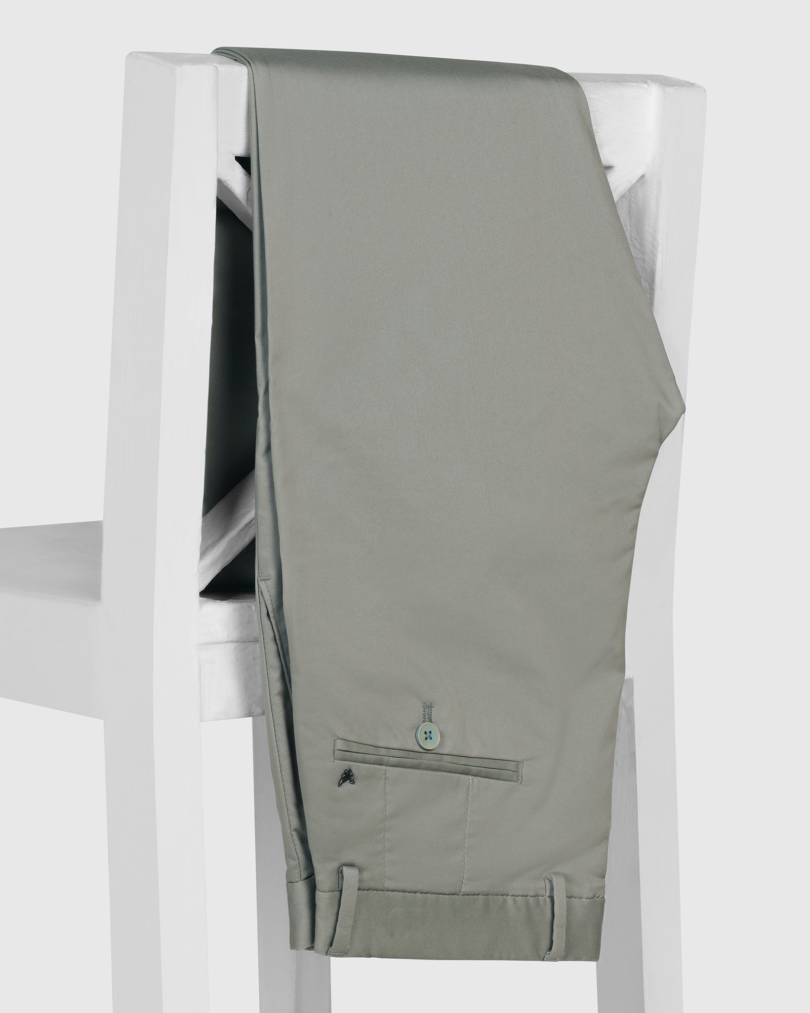 Temp Tech Slim Fit B-91 Casual Light Olive Solid Khakis - Peter