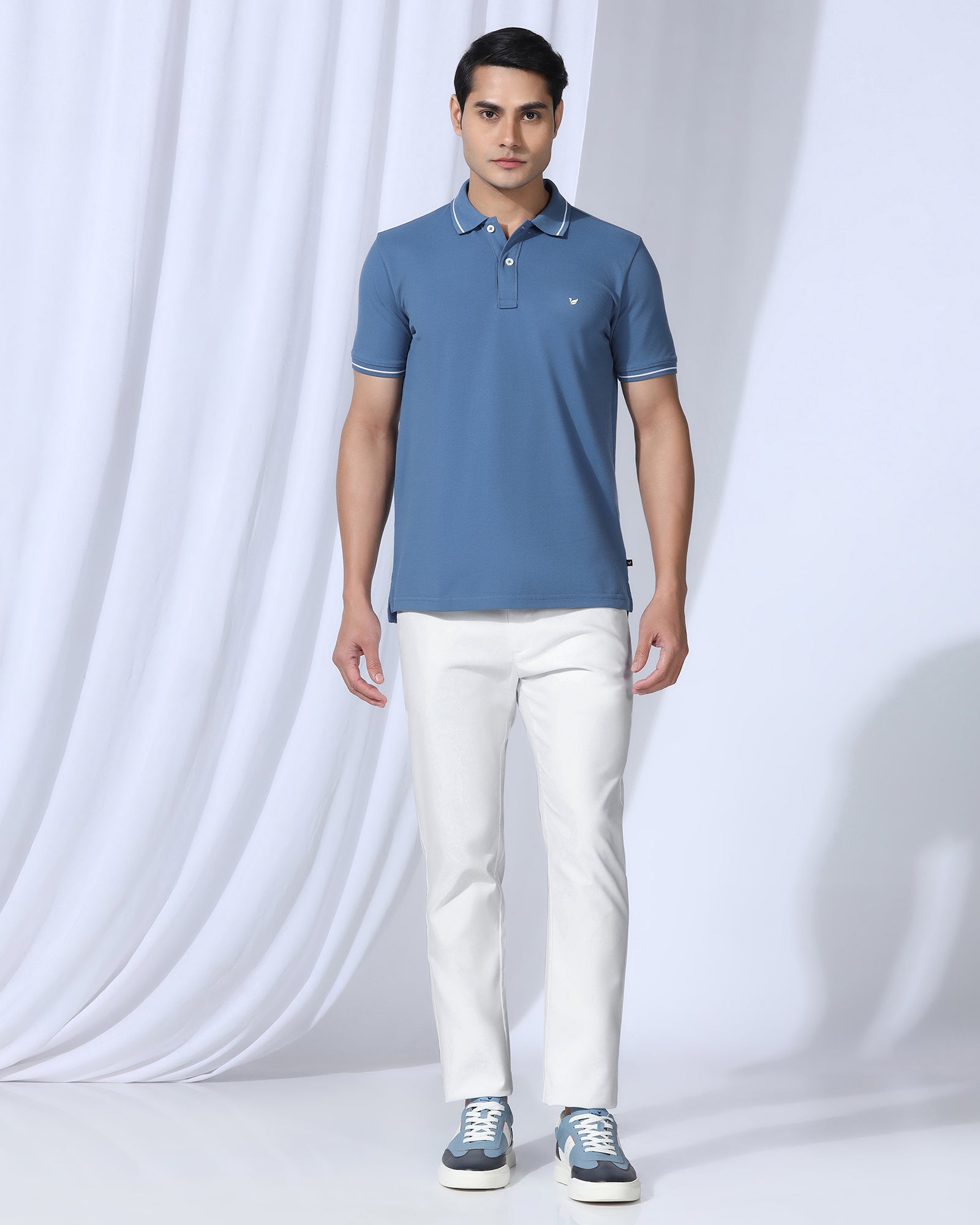 Temp Tech Sneaker Fit Casual White Textured Khakis - Blake