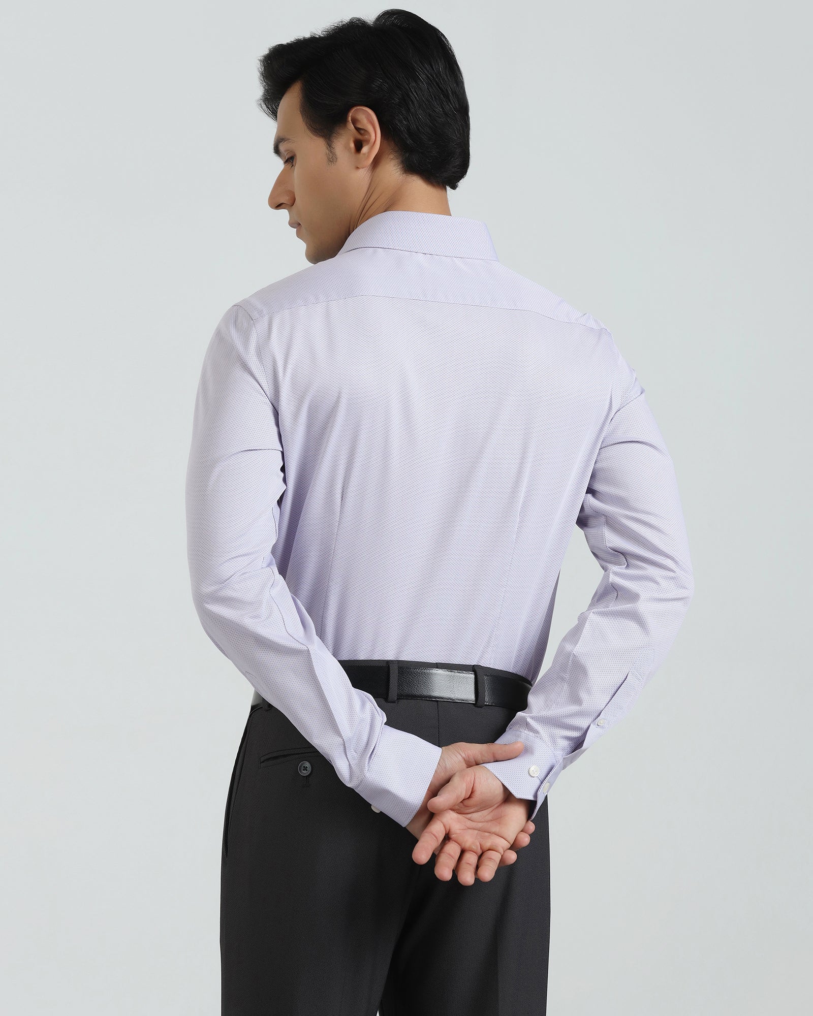 Temp Tech Formal Blue Textured Shirt - Vogue