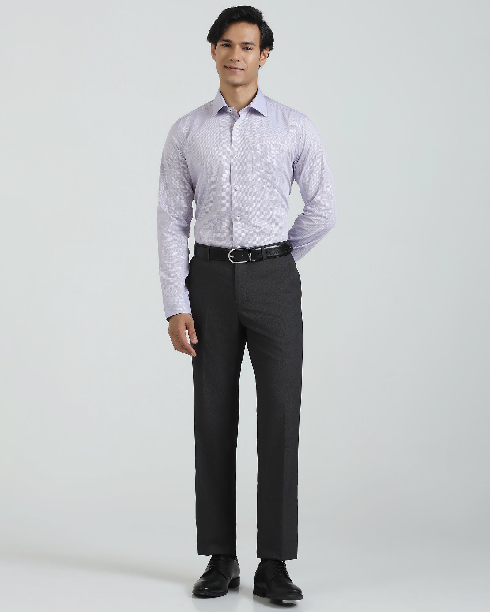 Temp Tech Formal Blue Textured Shirt - Vogue