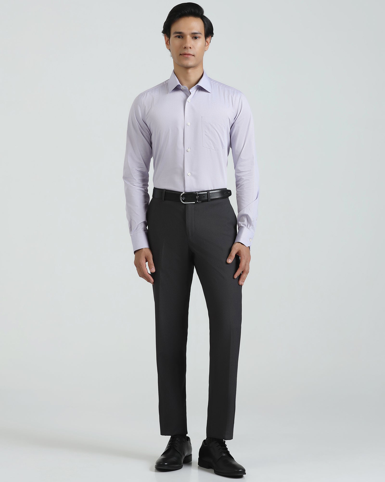 Temp Tech Formal Blue Textured Shirt - Vogue