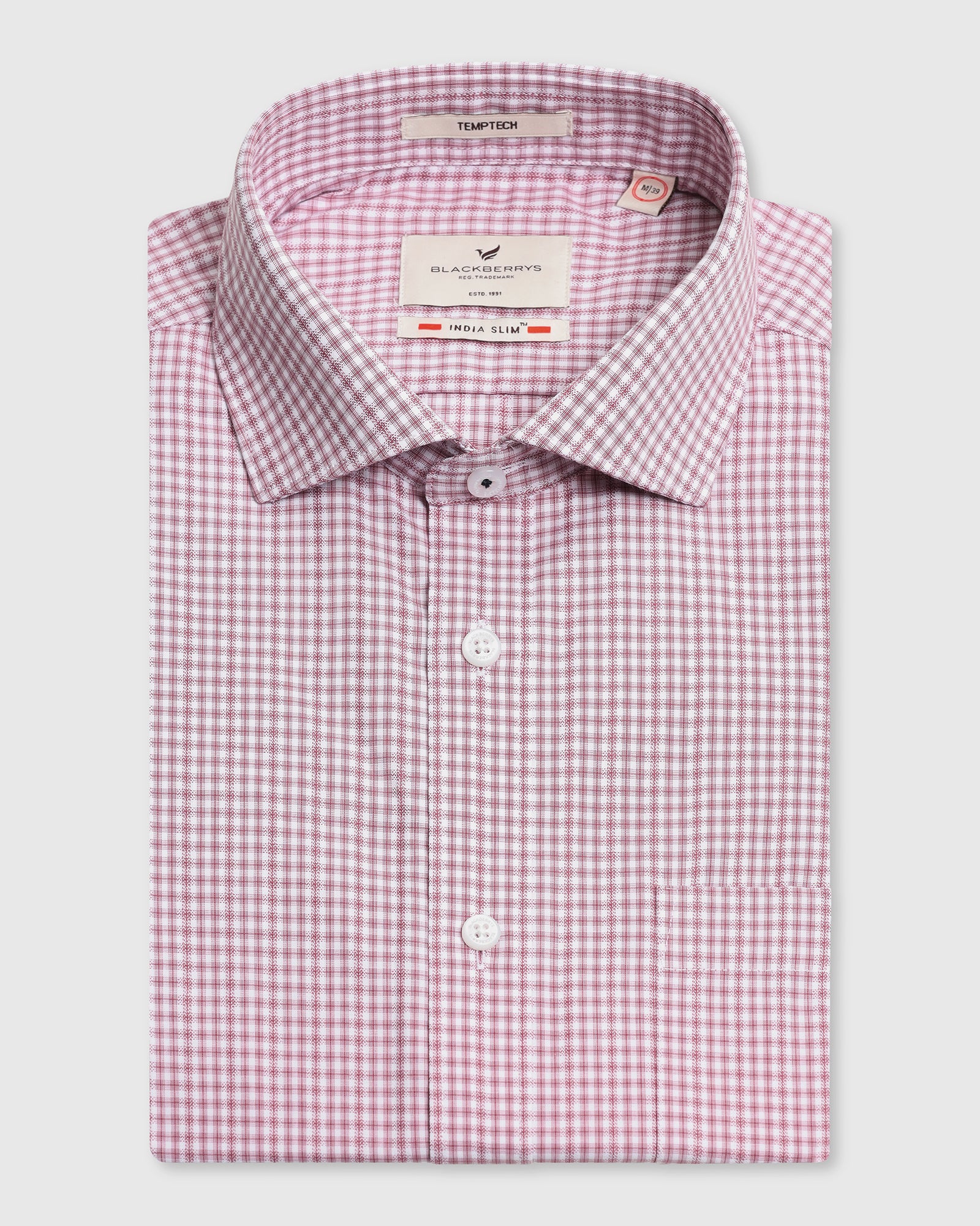 Temp Tech Formal Red Check Shirt - Vertigo