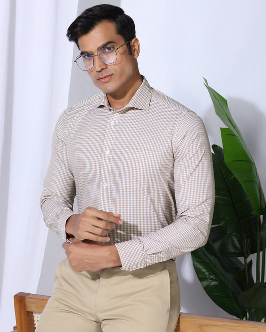 Temp Tech Formal Yellow Check Shirt - Vertigo