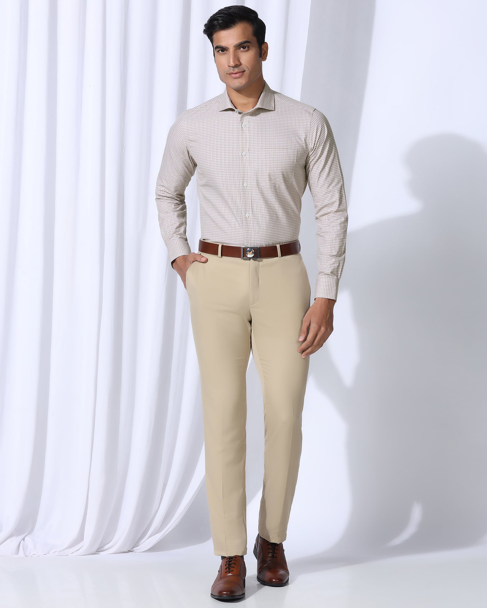 Temp Tech Formal Yellow Check Shirt - Vertigo