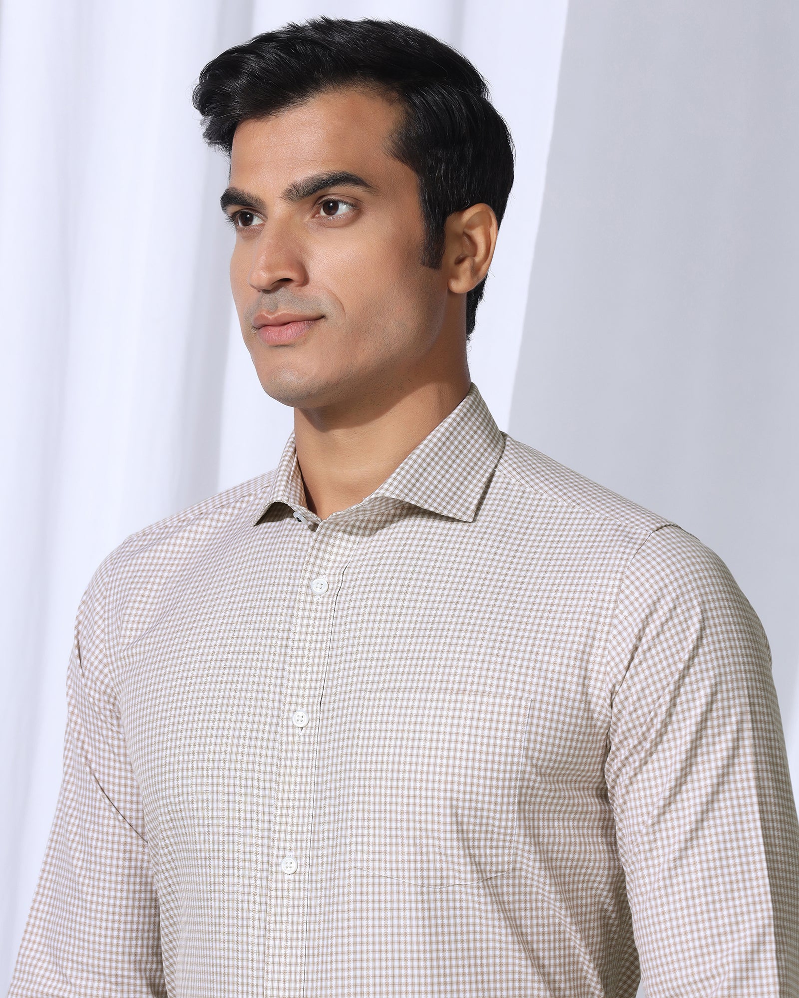 Temp Tech Formal Yellow Check Shirt - Vertigo