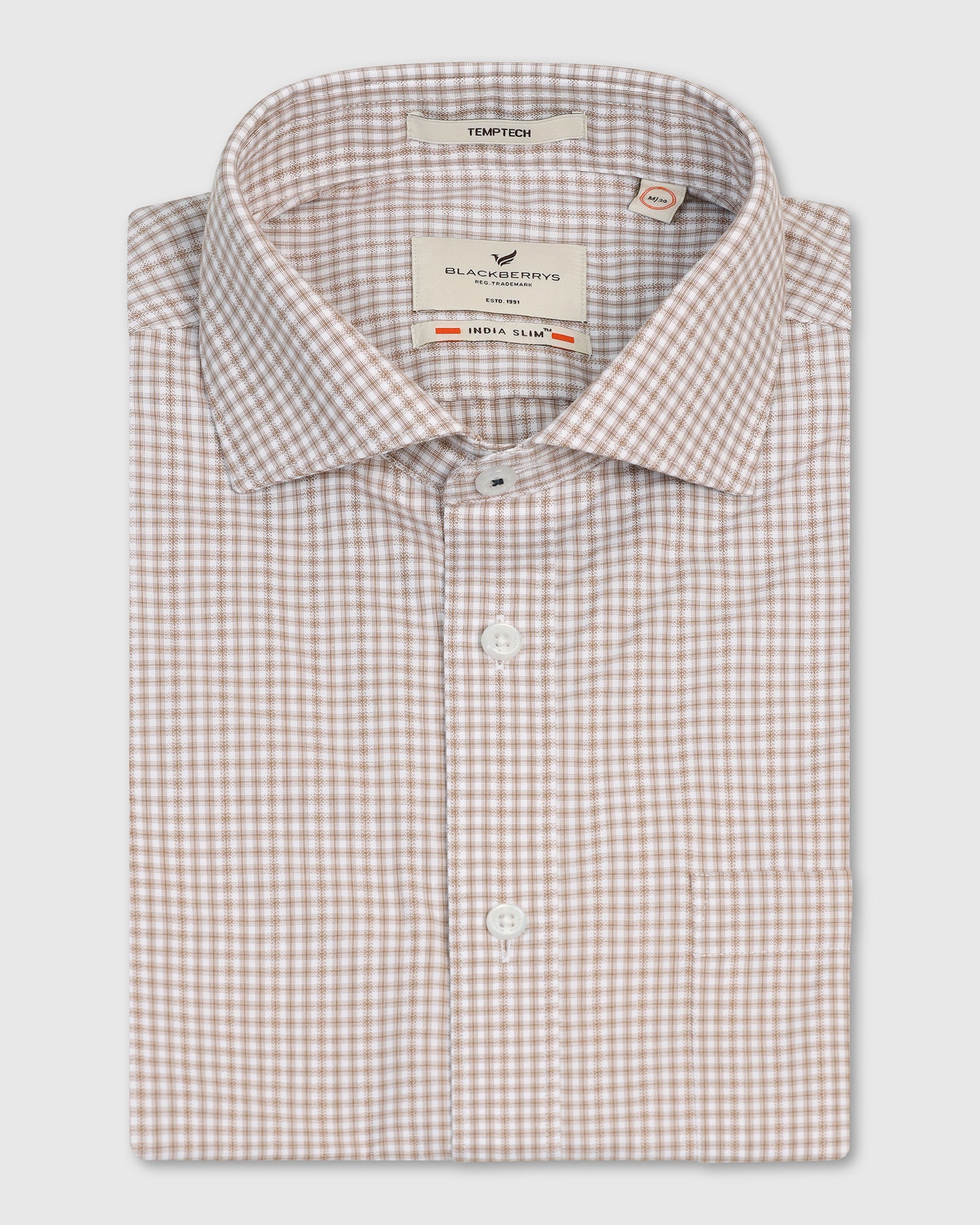 Temp Tech Formal Yellow Check Shirt - Vertigo