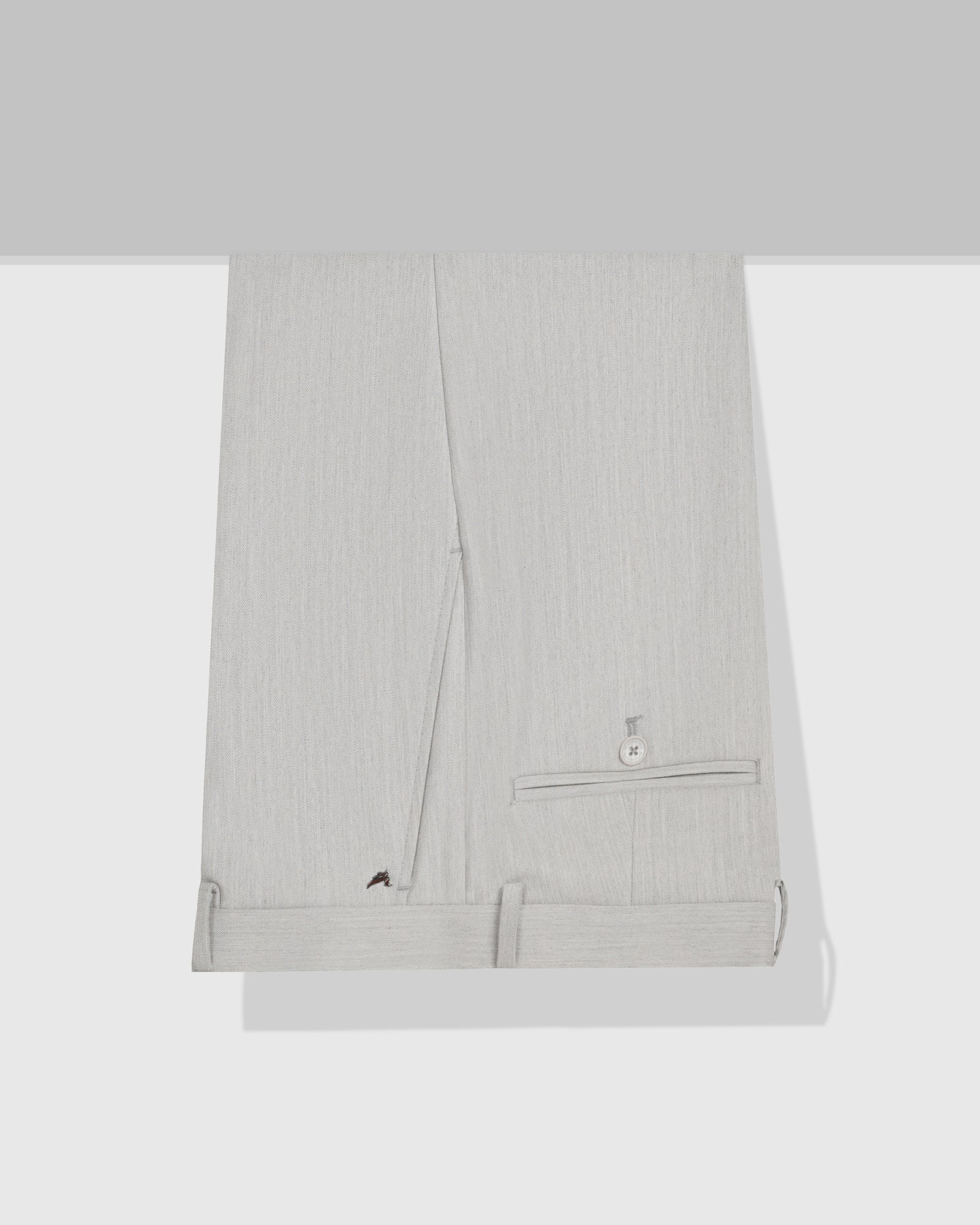 Temp Tech Slim Comfort B-95 Formal Light Grey Textured Trouser - Iceberg