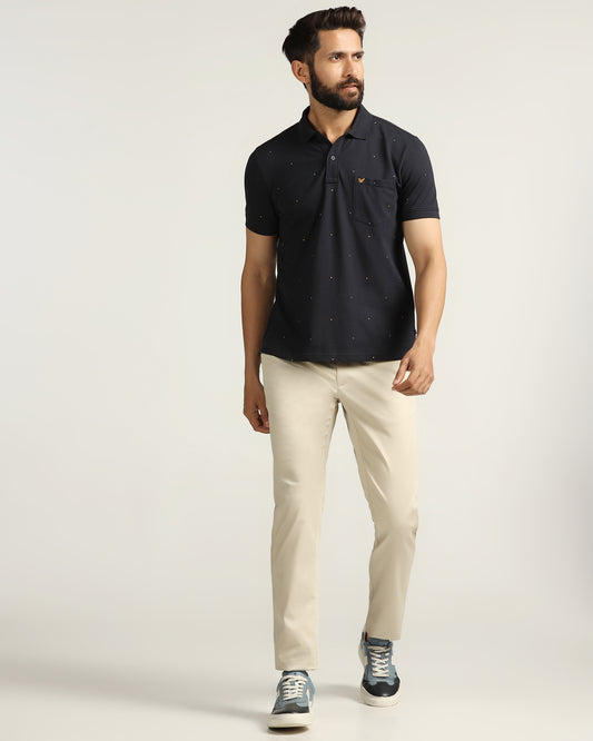 Temp Tech Slim Fit B-91 Casual Beige Solid Khakis - Peter