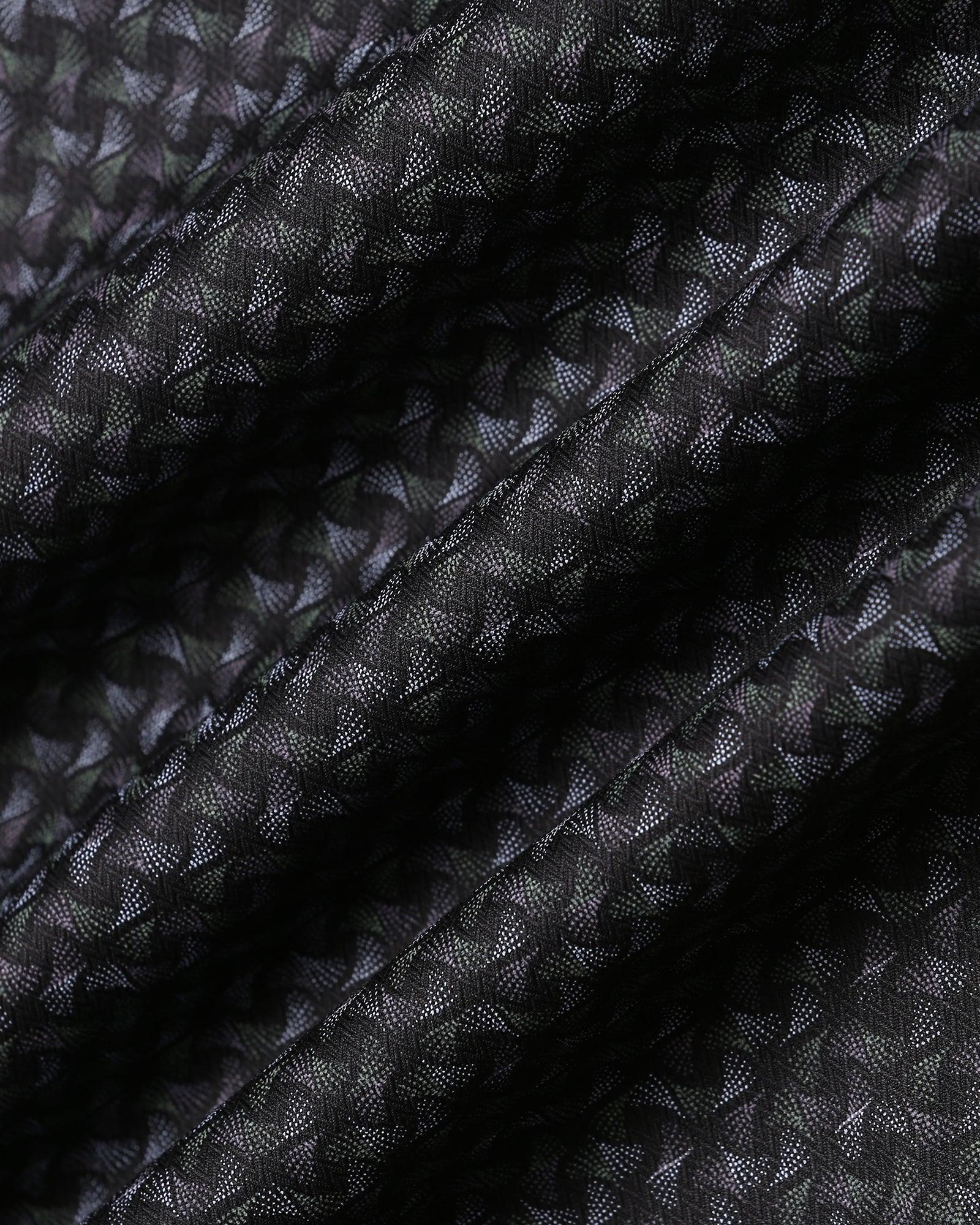 Temp Tech Formal Black Printed Shirt - Mateo