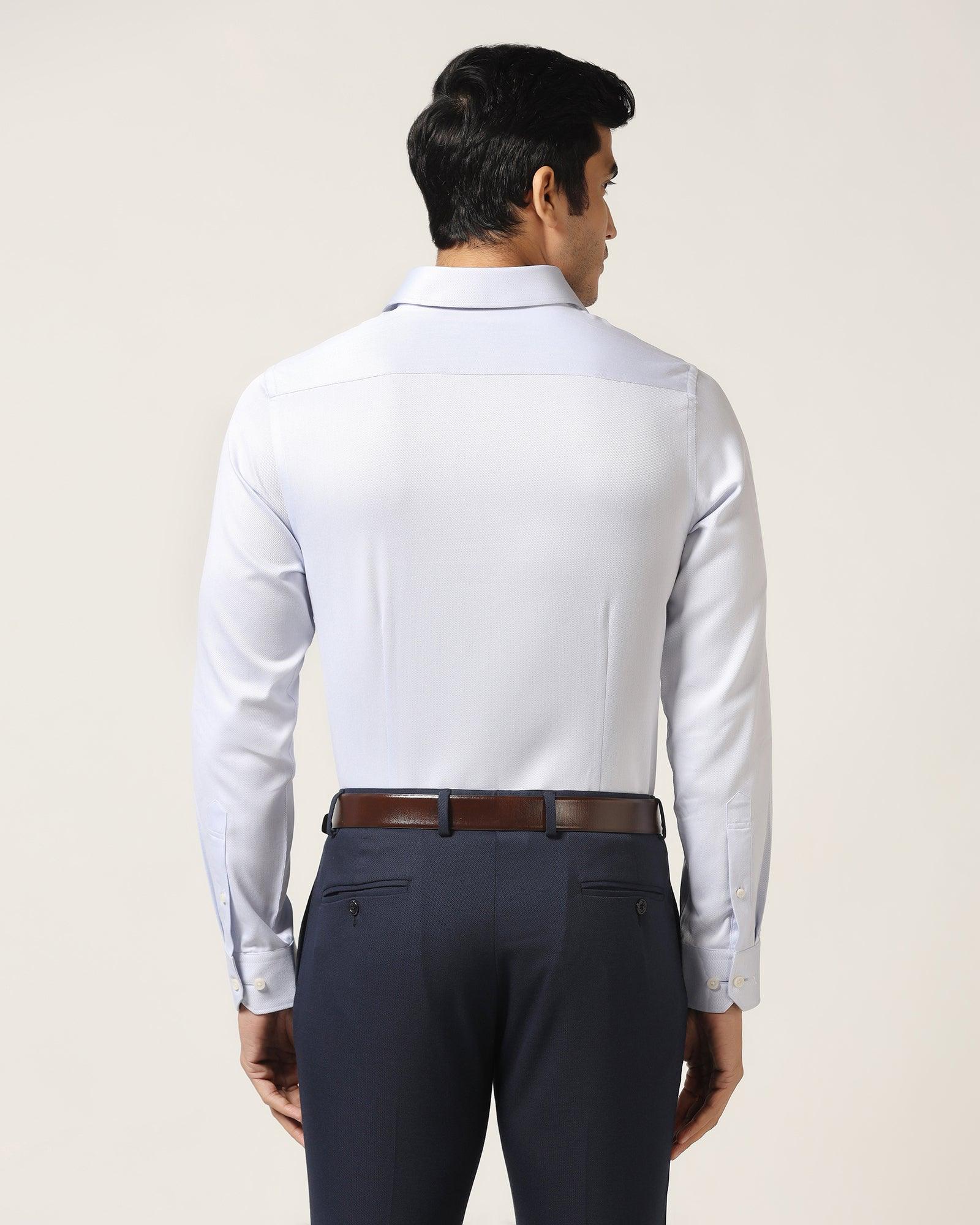 Temptech Formal Blue Textured Shirt - Shalom - Blackberrys